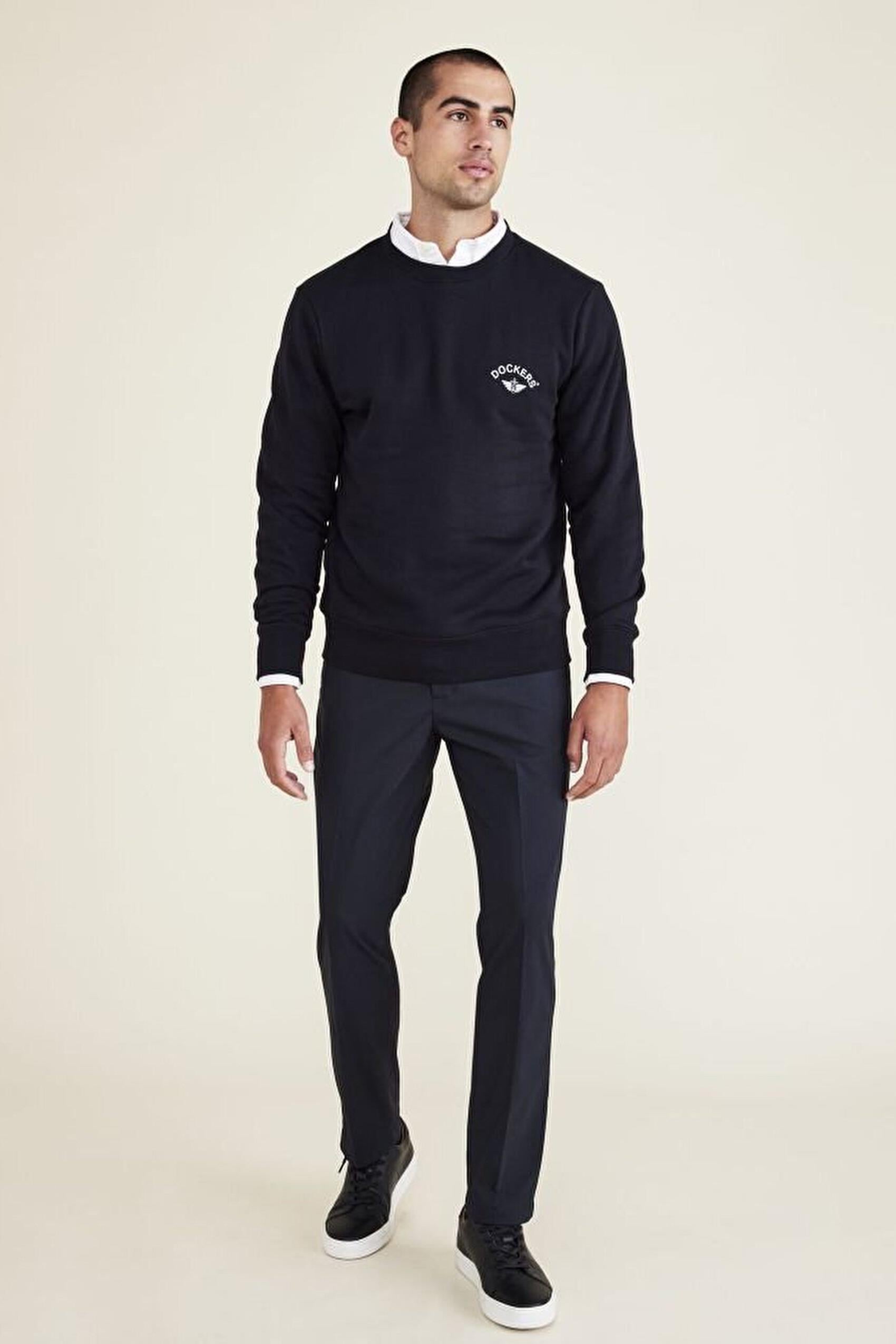 Signature Go Siyah Khaki Slim Fit Pantolon Black