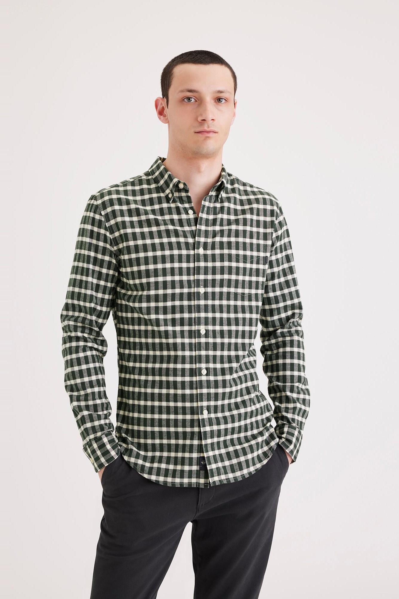 Stretch Oxford Slim Gömlek Green
