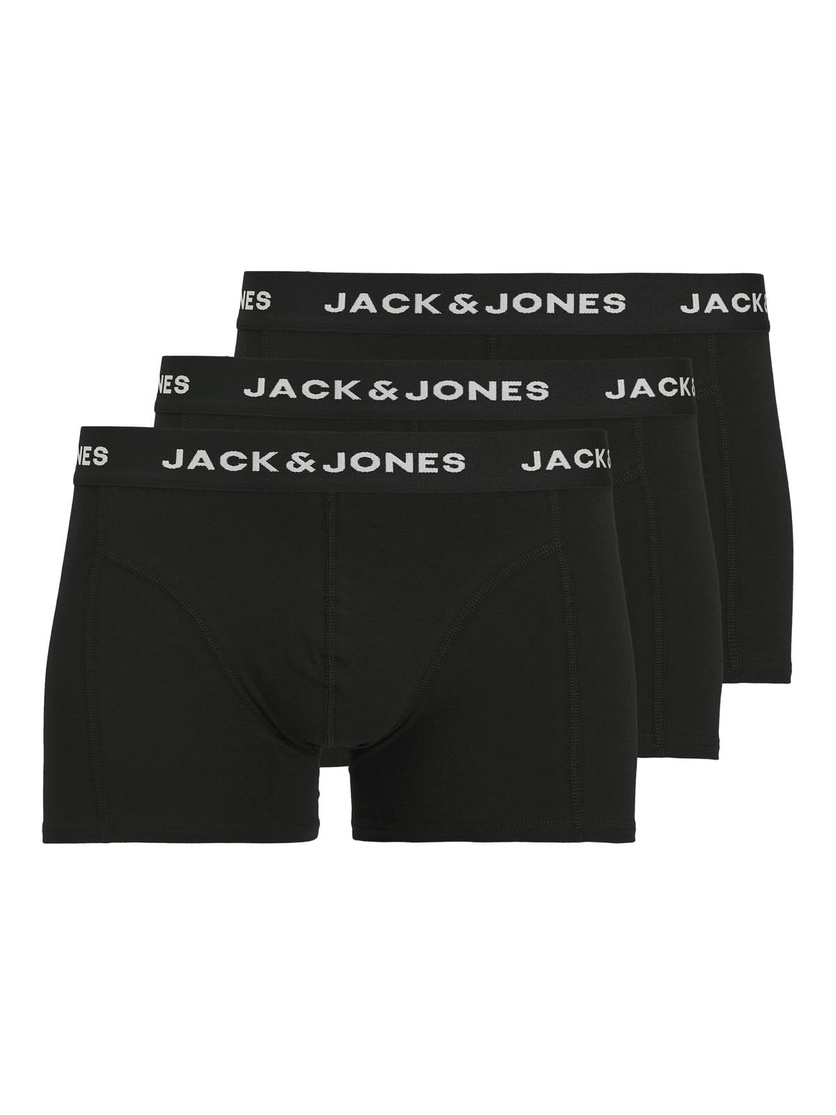 JACANTHONY TRUNKS 3 PACK BLACK Black