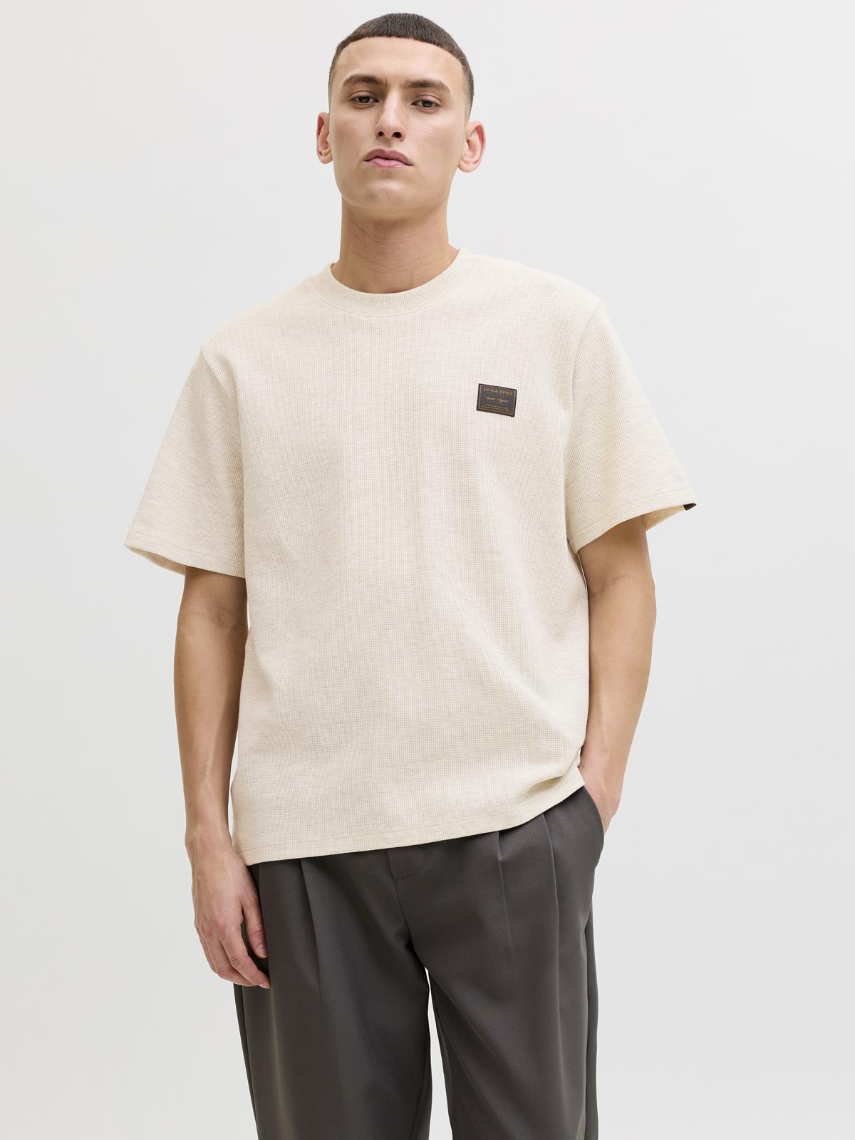 JJDAYTONA TEE SS CREW NECK SN Antique White