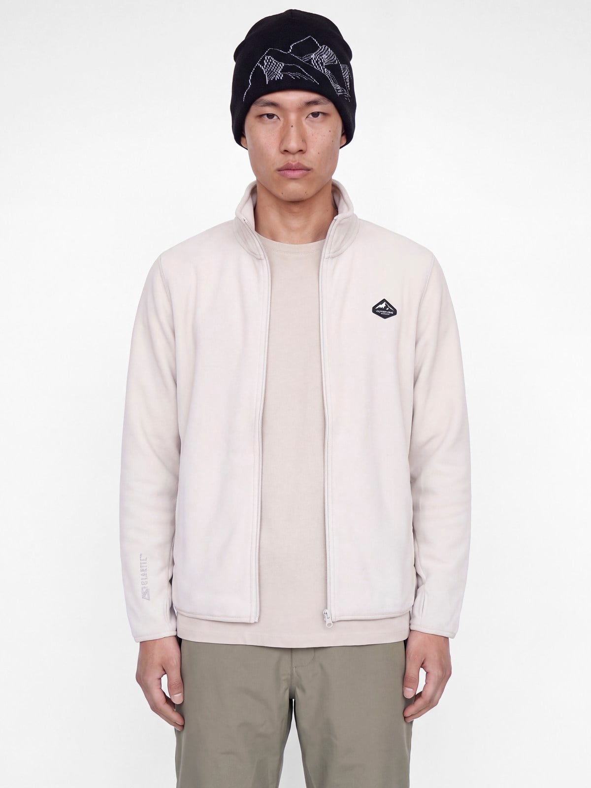 JJSTIGNES HIGH NECK FULL ZIP Moonbeam