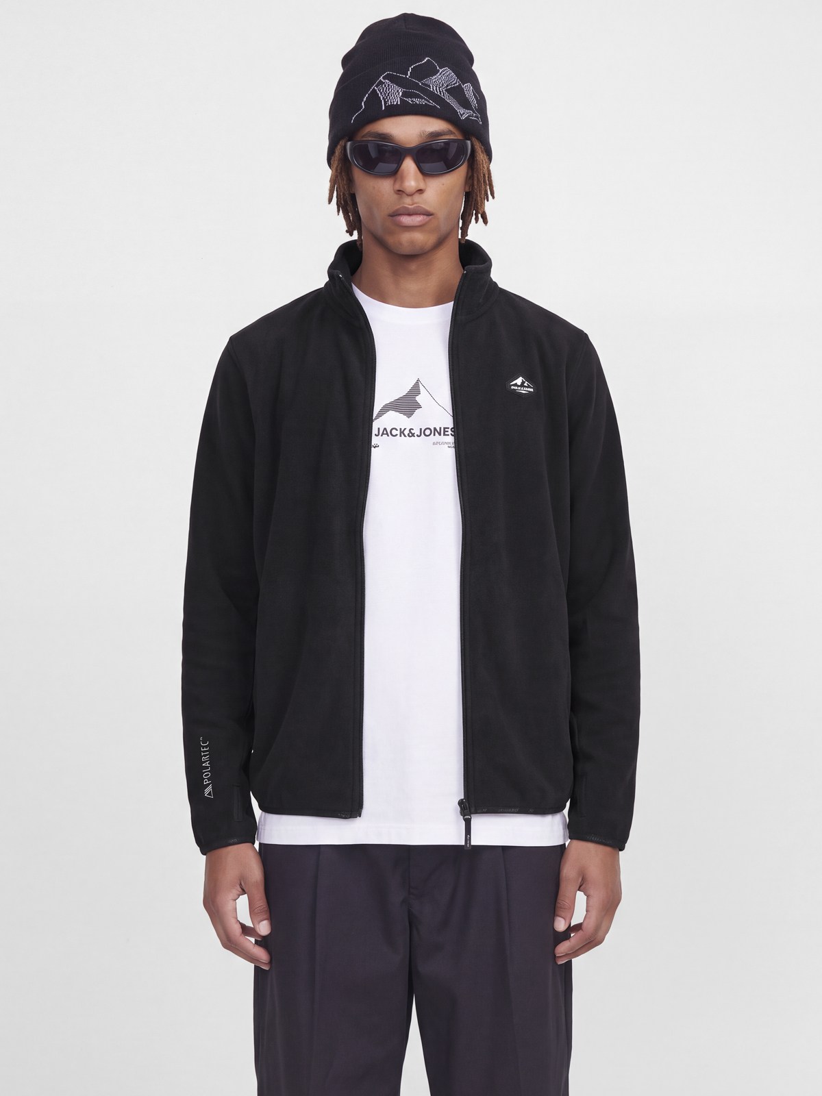 JJSTIGNES HIGH NECK FULL ZIP Black