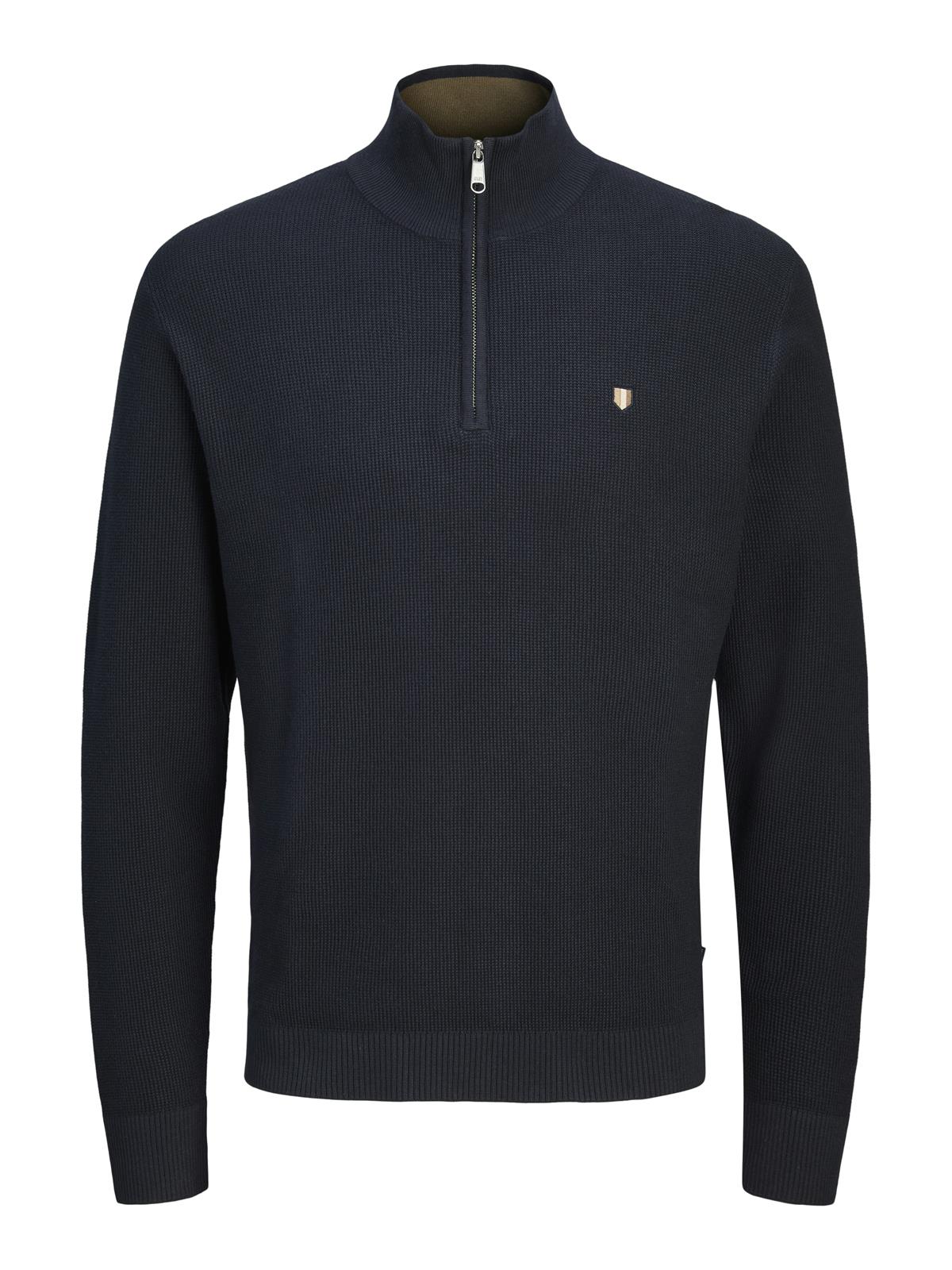 JPRBLUREX KNIT HALF ZIP LN Seaborne
