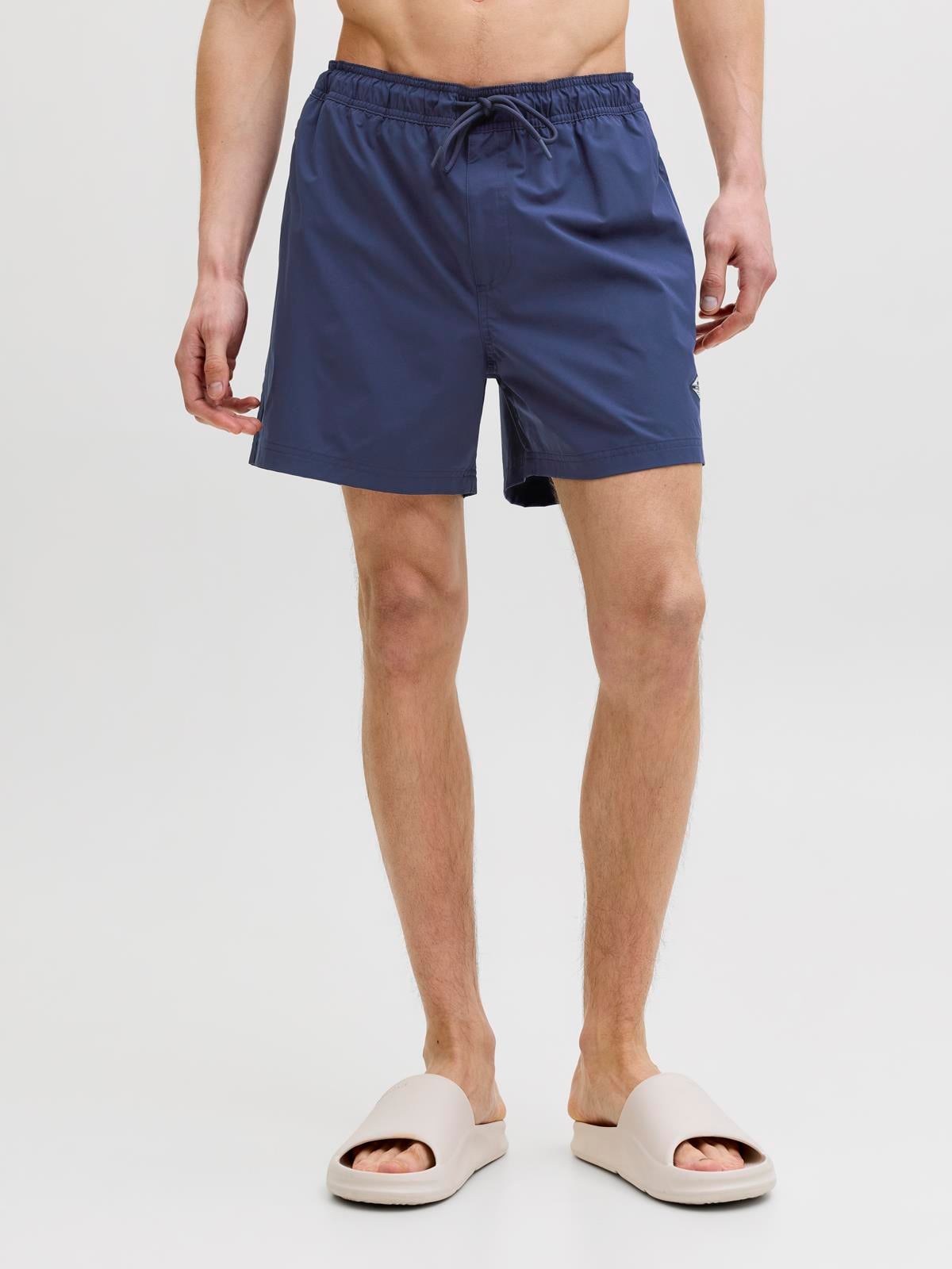 JPSTMAUI TROPIC SOLID SWIM SHORTS REG SN Navy Blazer