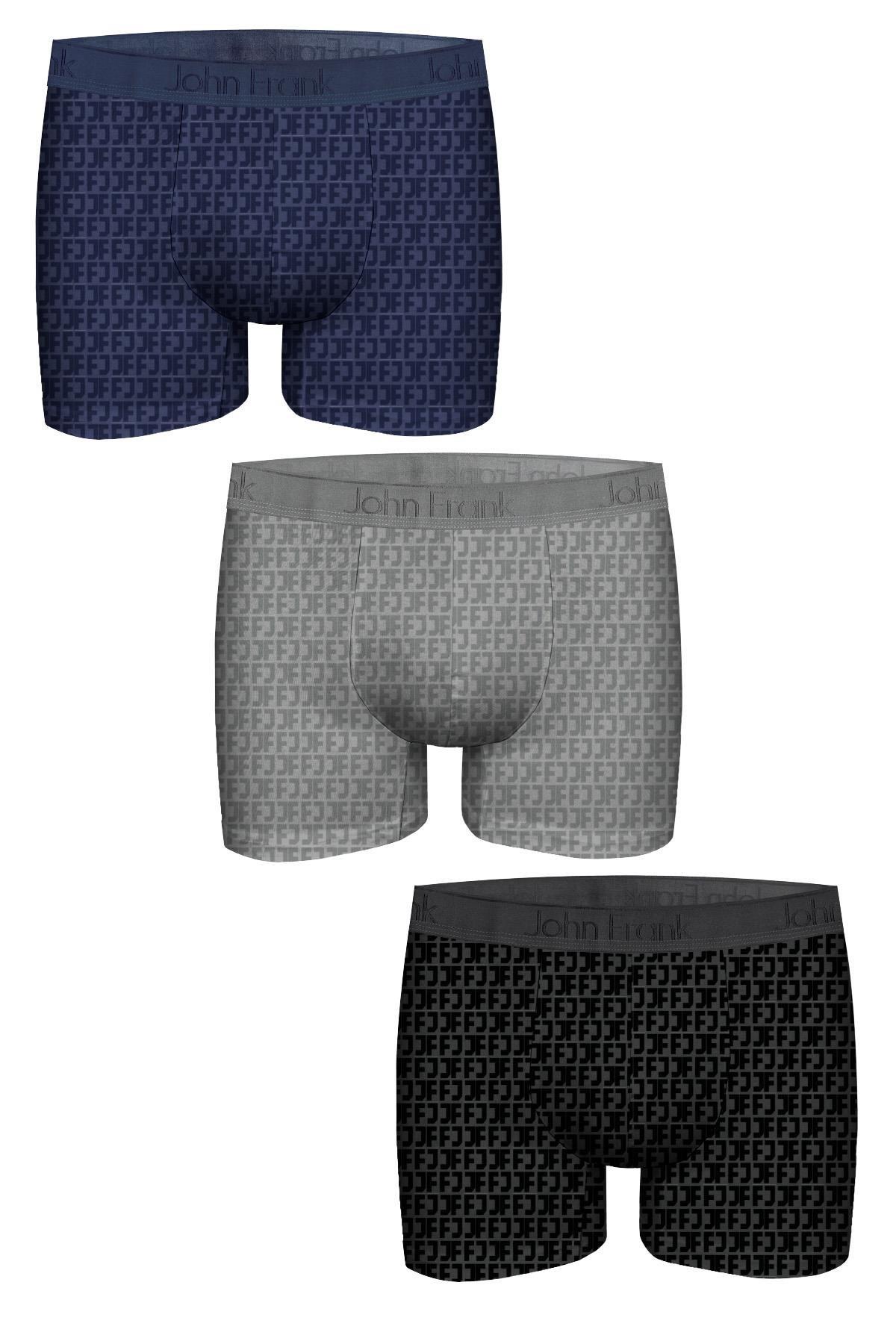 JOHN FRANK ÜÇLÜ JAKARLI BOXER White