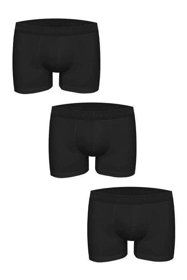JOHN FRANK ÜÇLÜ NATURAL MODAL BOXER White