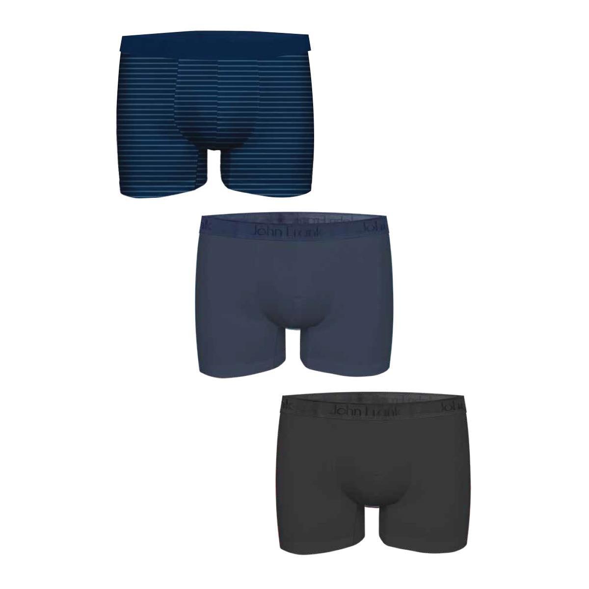 JOHN FRANK ÜÇLÜ NATURAL MODAL BOXER White