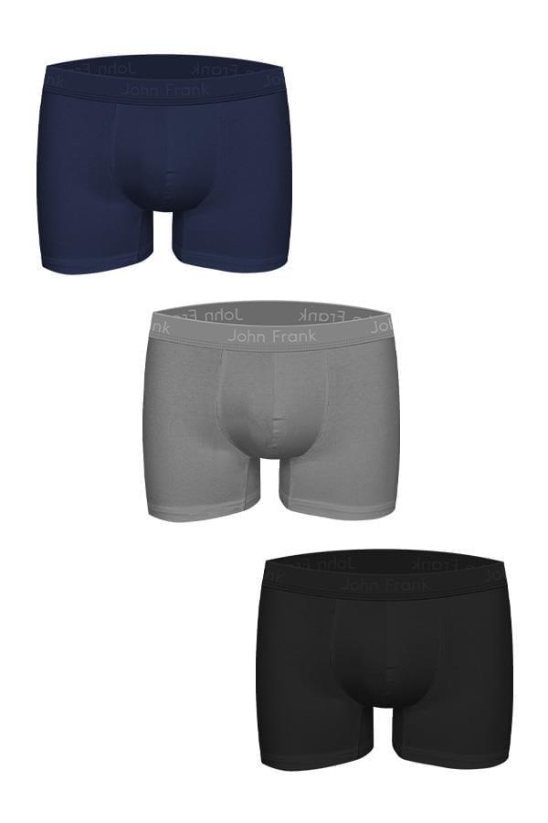 JOHN FRANK ÜÇLÜ NATURAL MODAL BOXER White