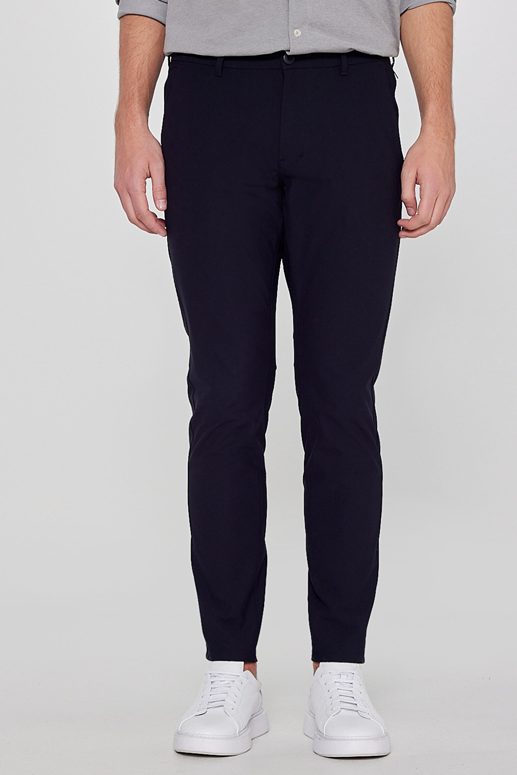Yan Cep Casual Pantolon Navy