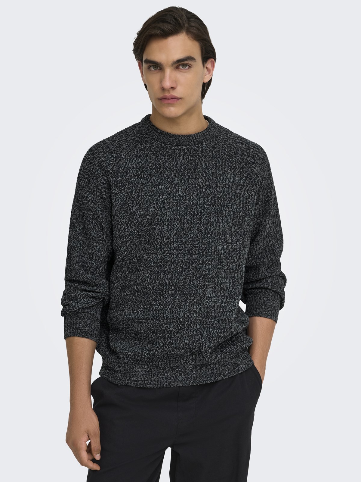 ONSJOIN RLX LS RAGLAN KNIT Black