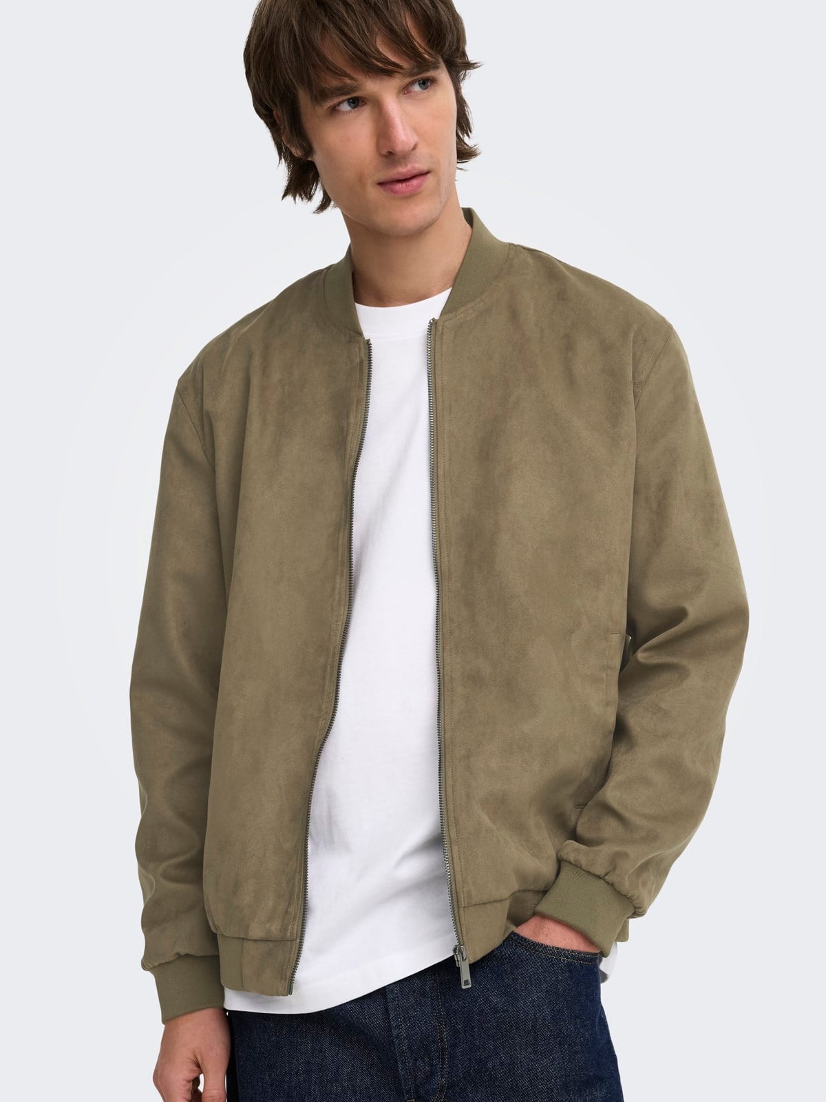 ONSLUCAS FAKE SUEDE BOMBER OTW NOOS Teak