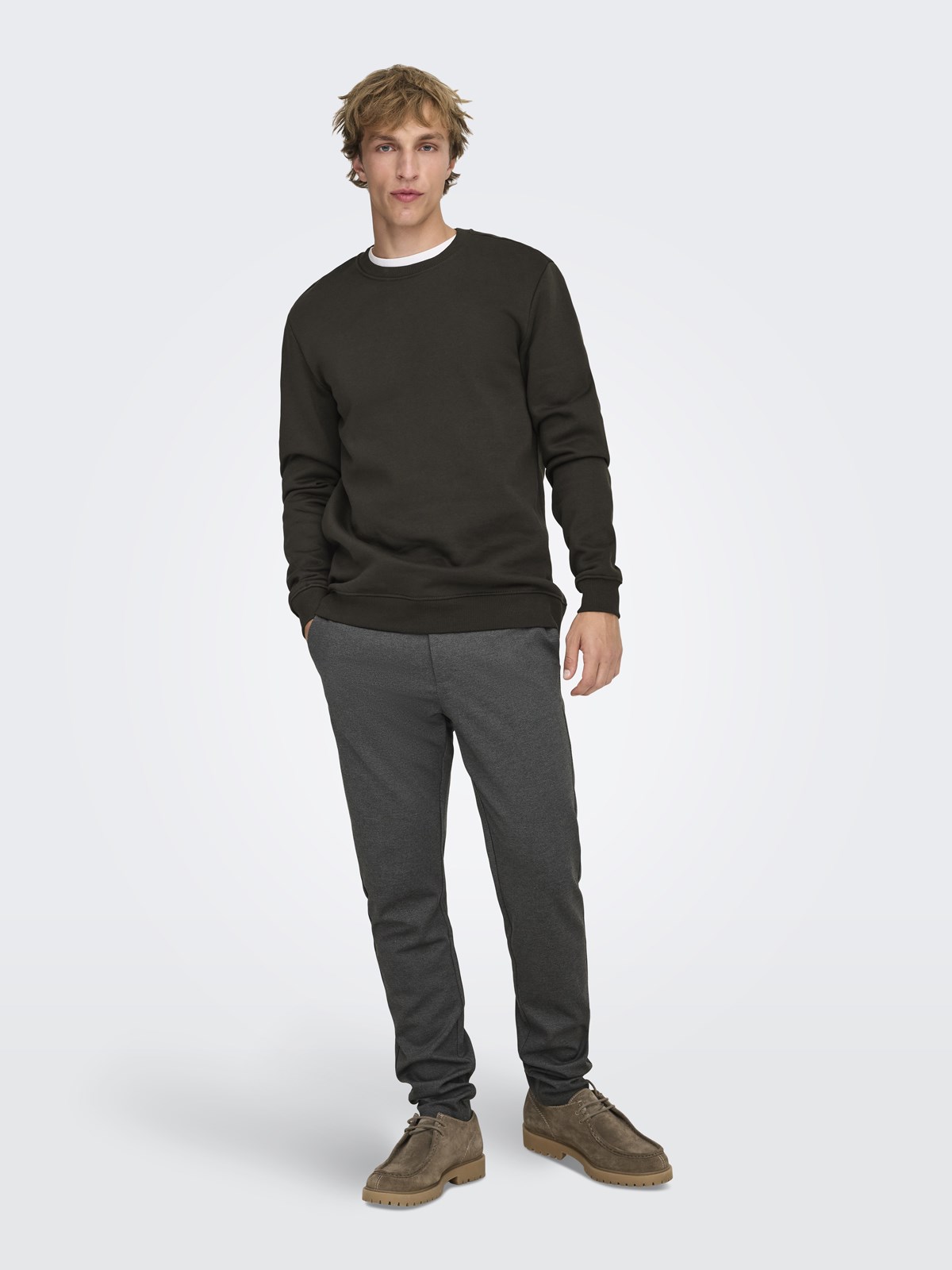 ONSMARK SLIM HERRINGBONE 2911 PANT NOOS Black