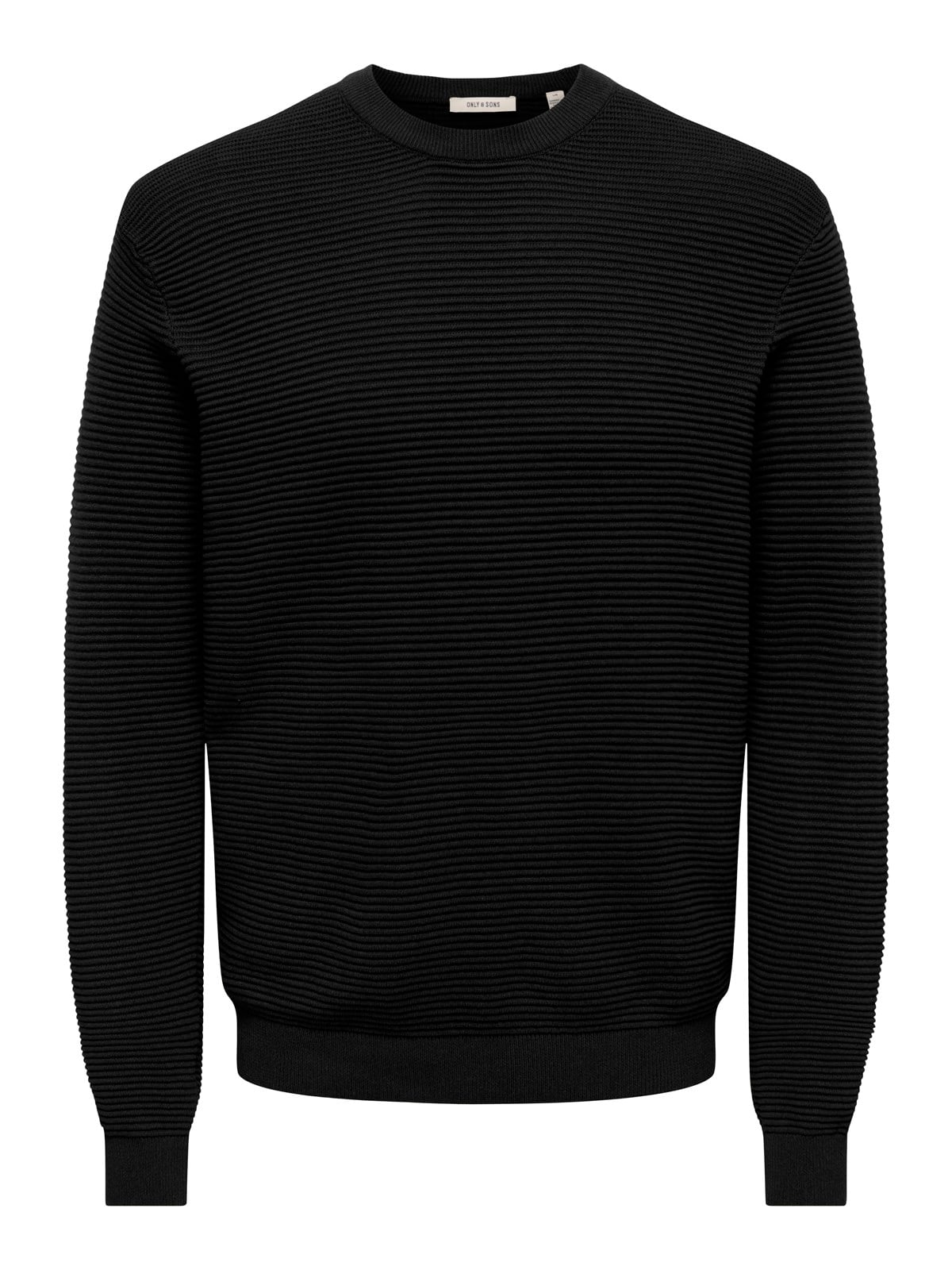 ONSRON REG LS CREW NECK KNIT NOOS Black