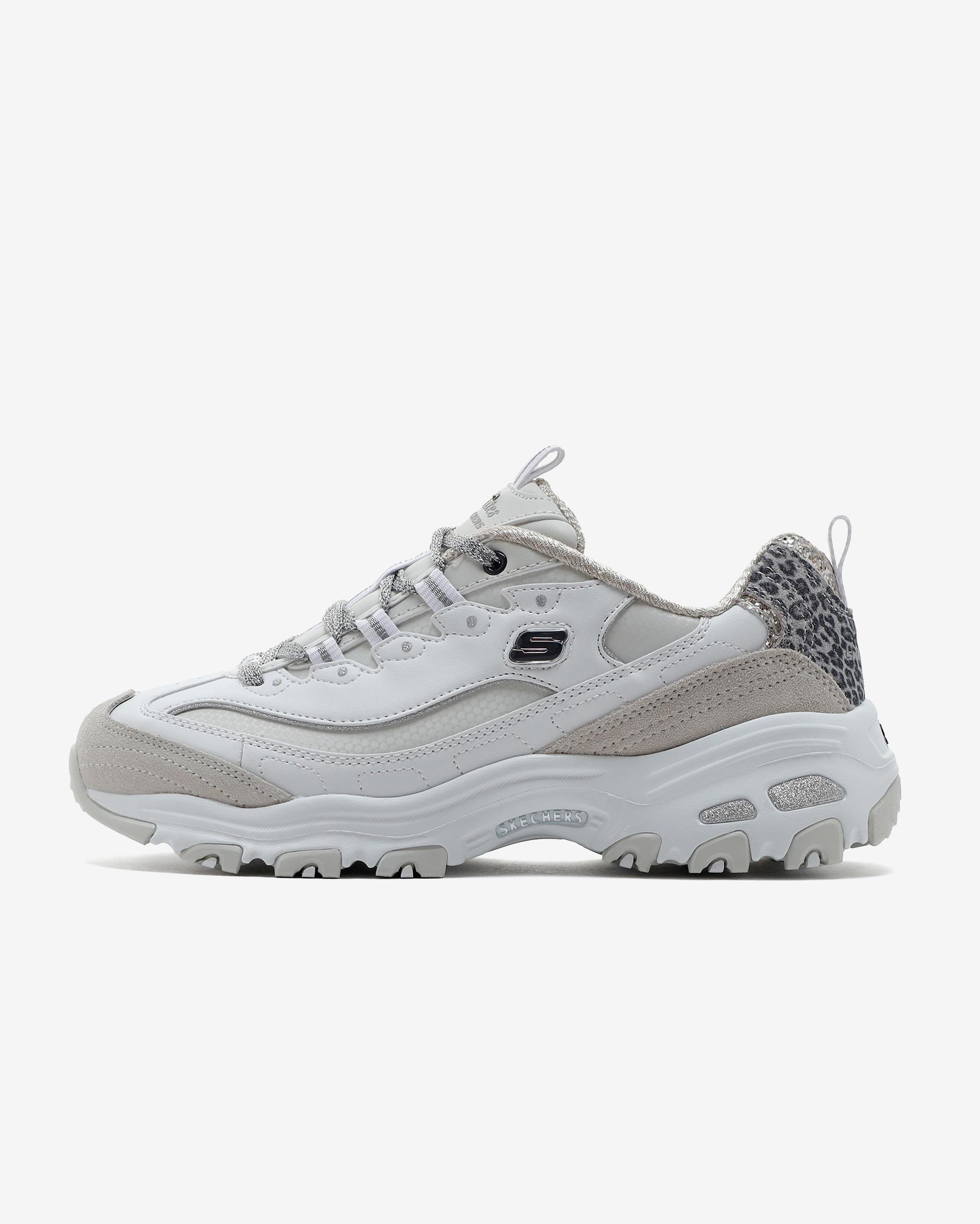 Skechers D'LİTES - GOLDEN CHİC Beyaz/Gümüş