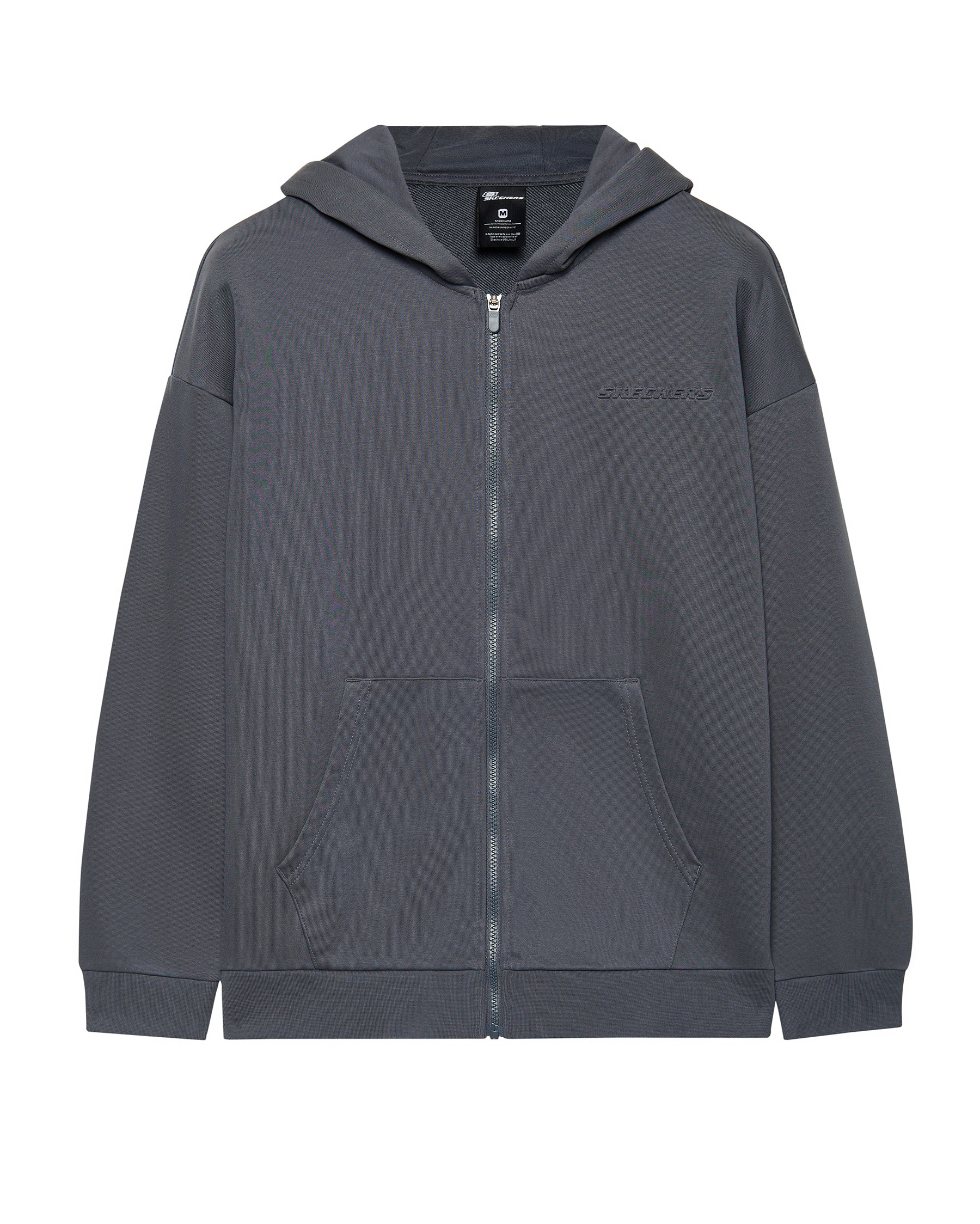 Skechers M Essential Full Zip Hoodie Sweatshirt Gray