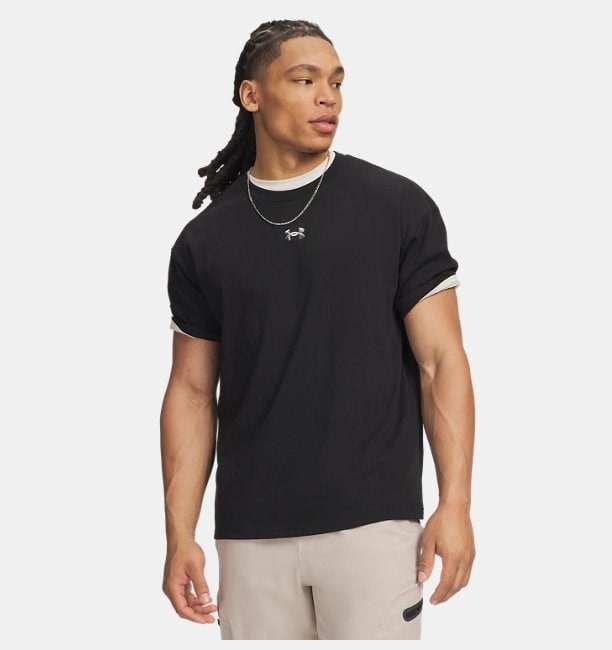 Ua M Hwt Metal Logo Ss Siyah