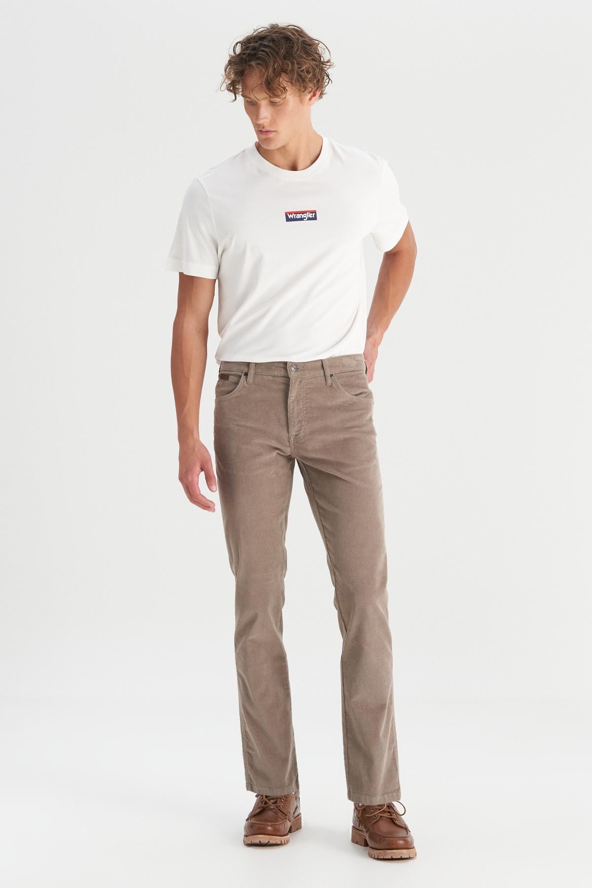 Erkek Texas Slim Kadife Pantolon Brown
