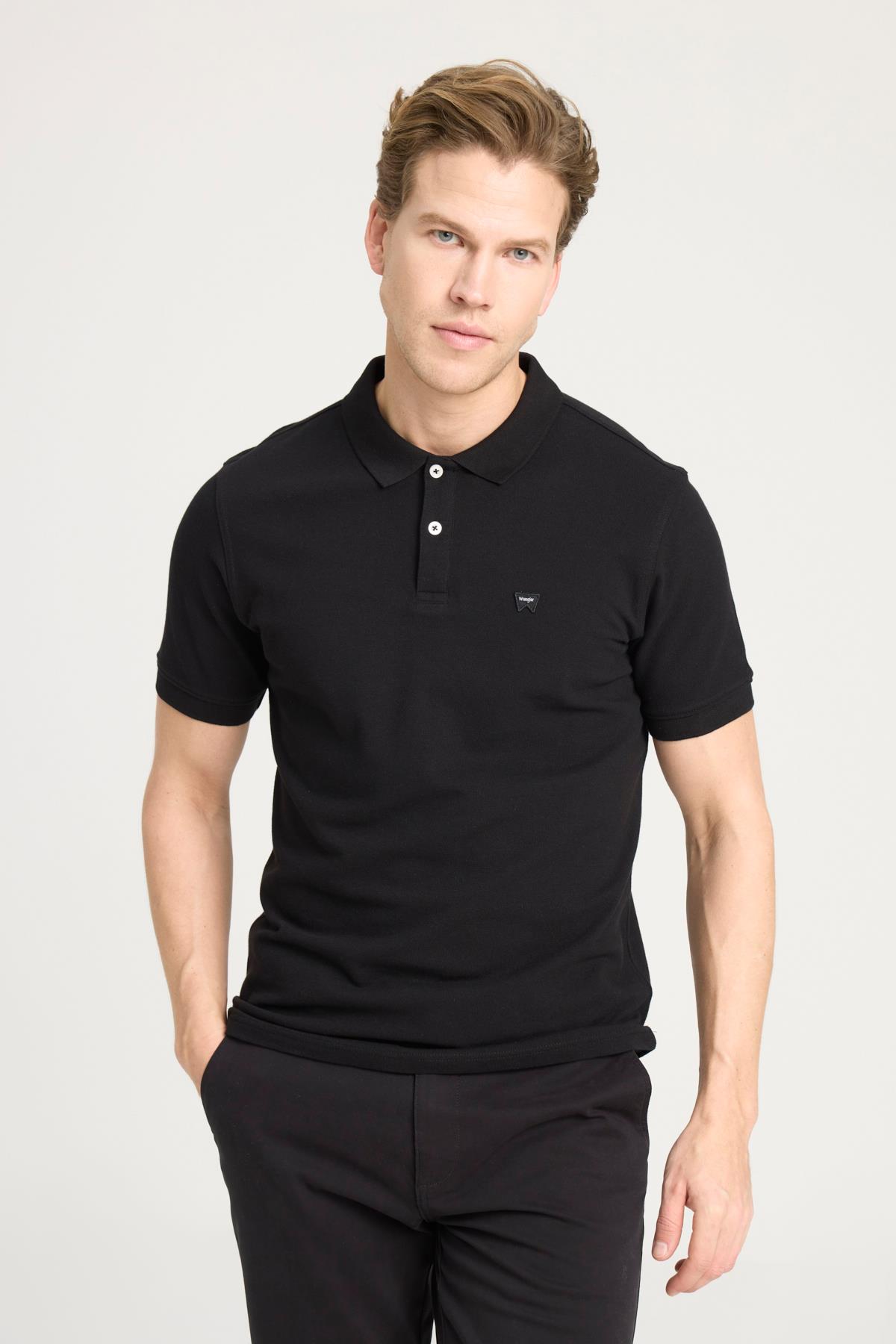 Kısa Kollu Polo T-shirt Black