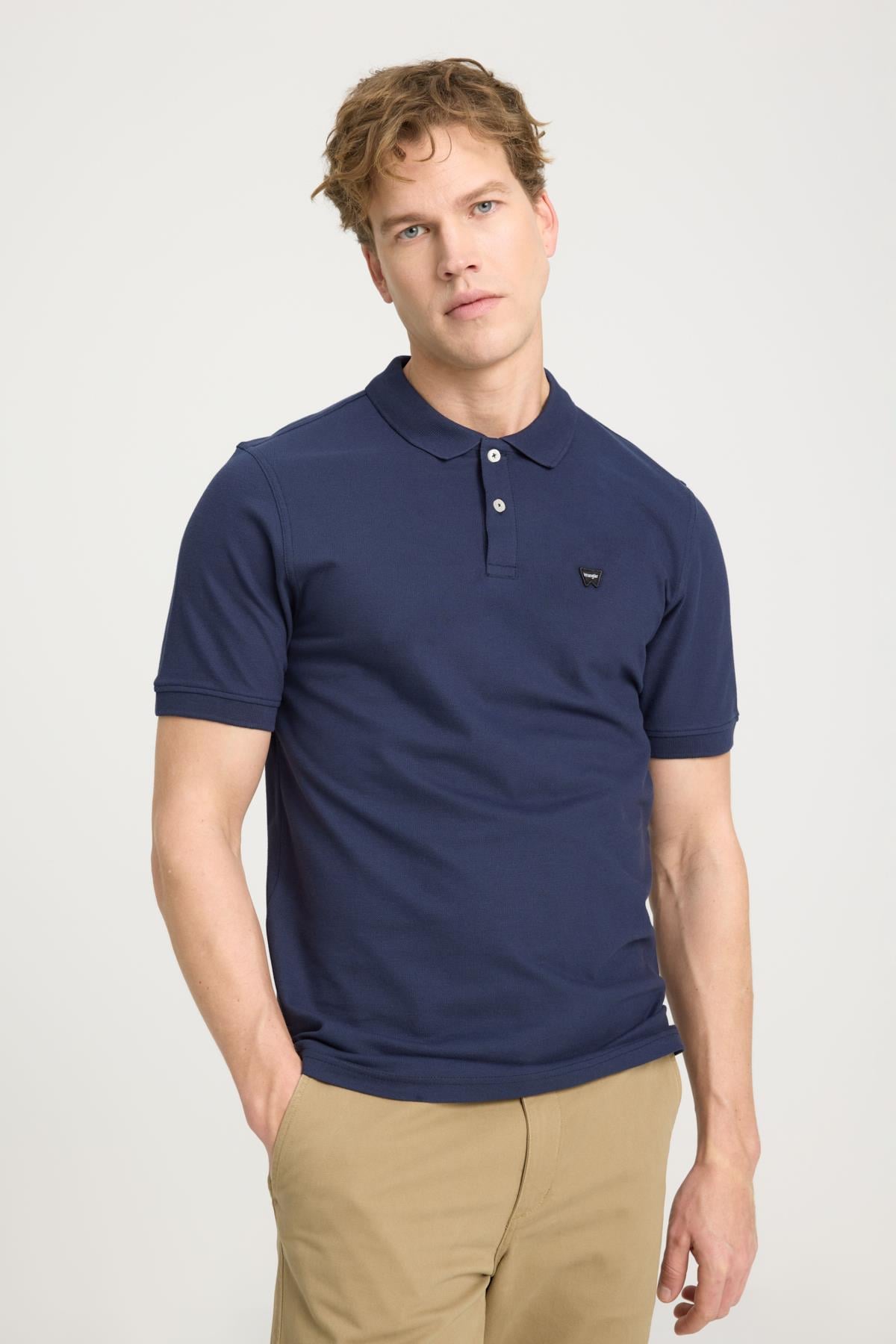 Kısa Kollu Polo T-shirt Navy