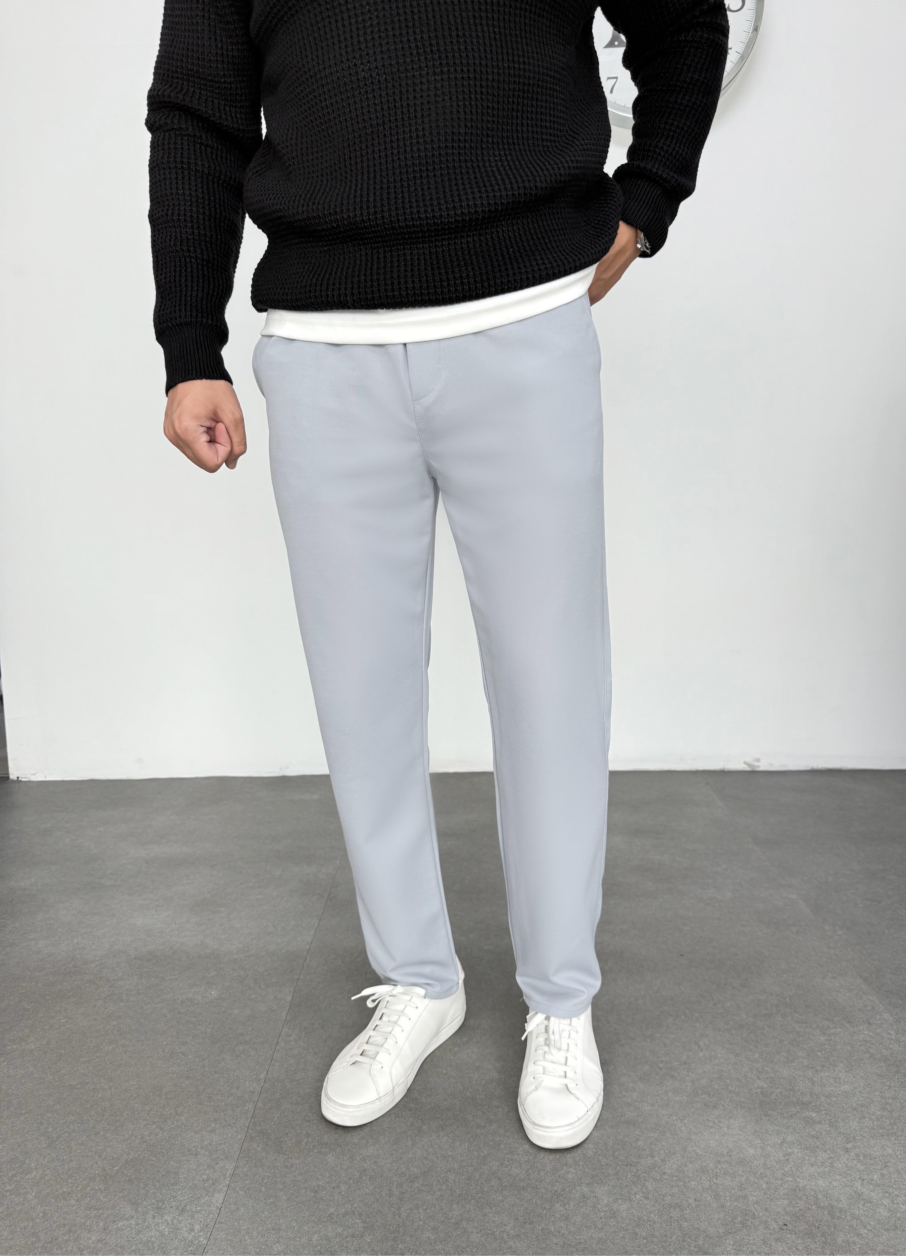 Dasel Beli Lastikli Gri Jogger Pantolon 