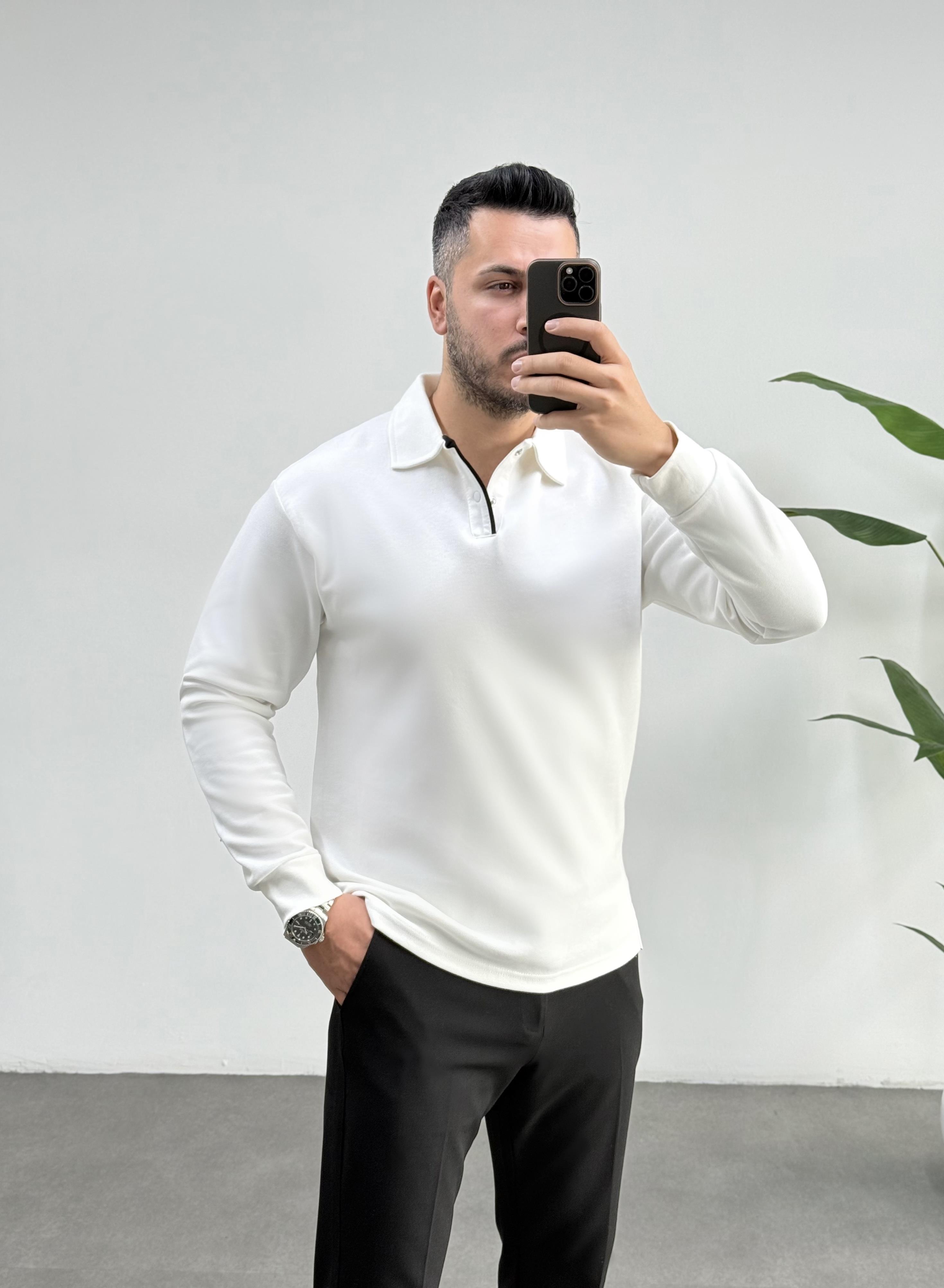 Woil Beyaz Pat Detay Sweatshirt 