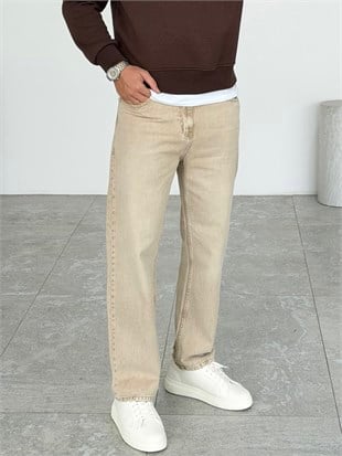 Bej Kot Baggy Pantolon