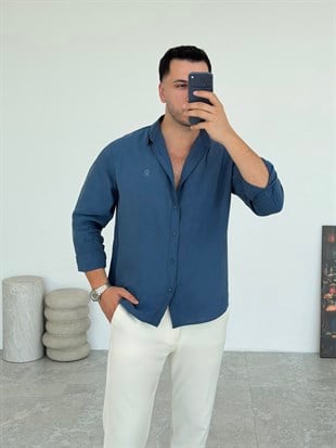 Rs Tensel İndigo Gömlek 