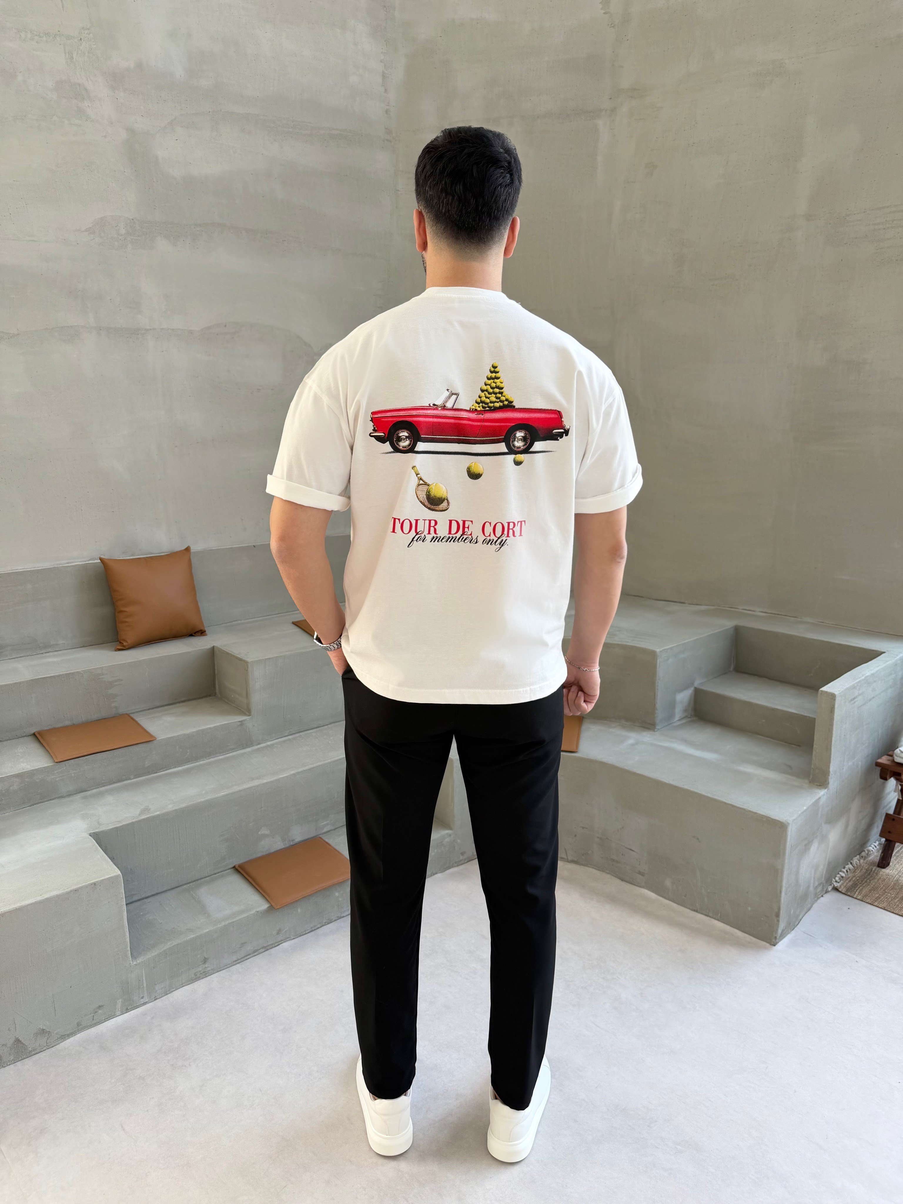 Cort Prime Oversize Beyaz Tişört