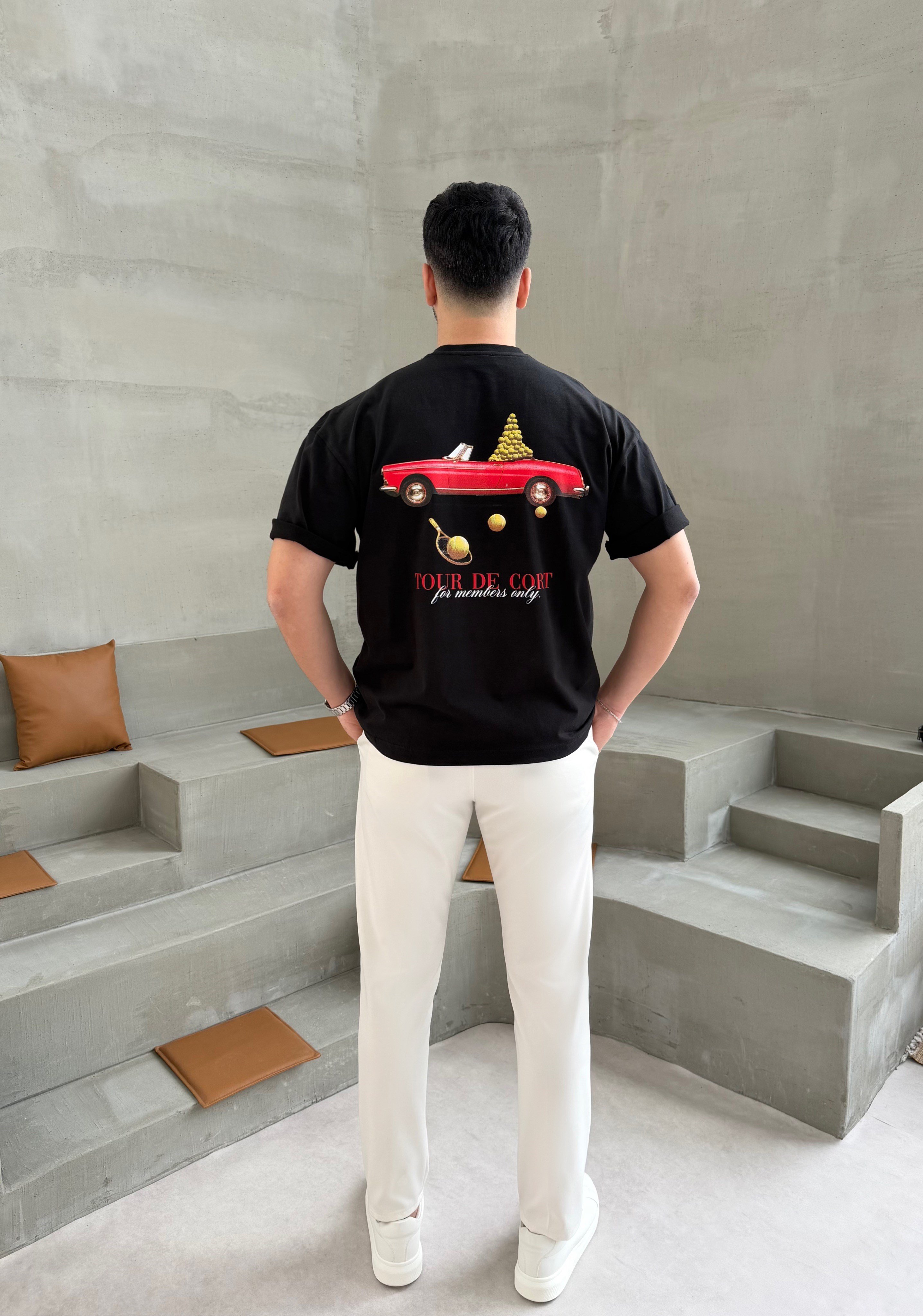 Cort Prime Oversize Siyah Tişört