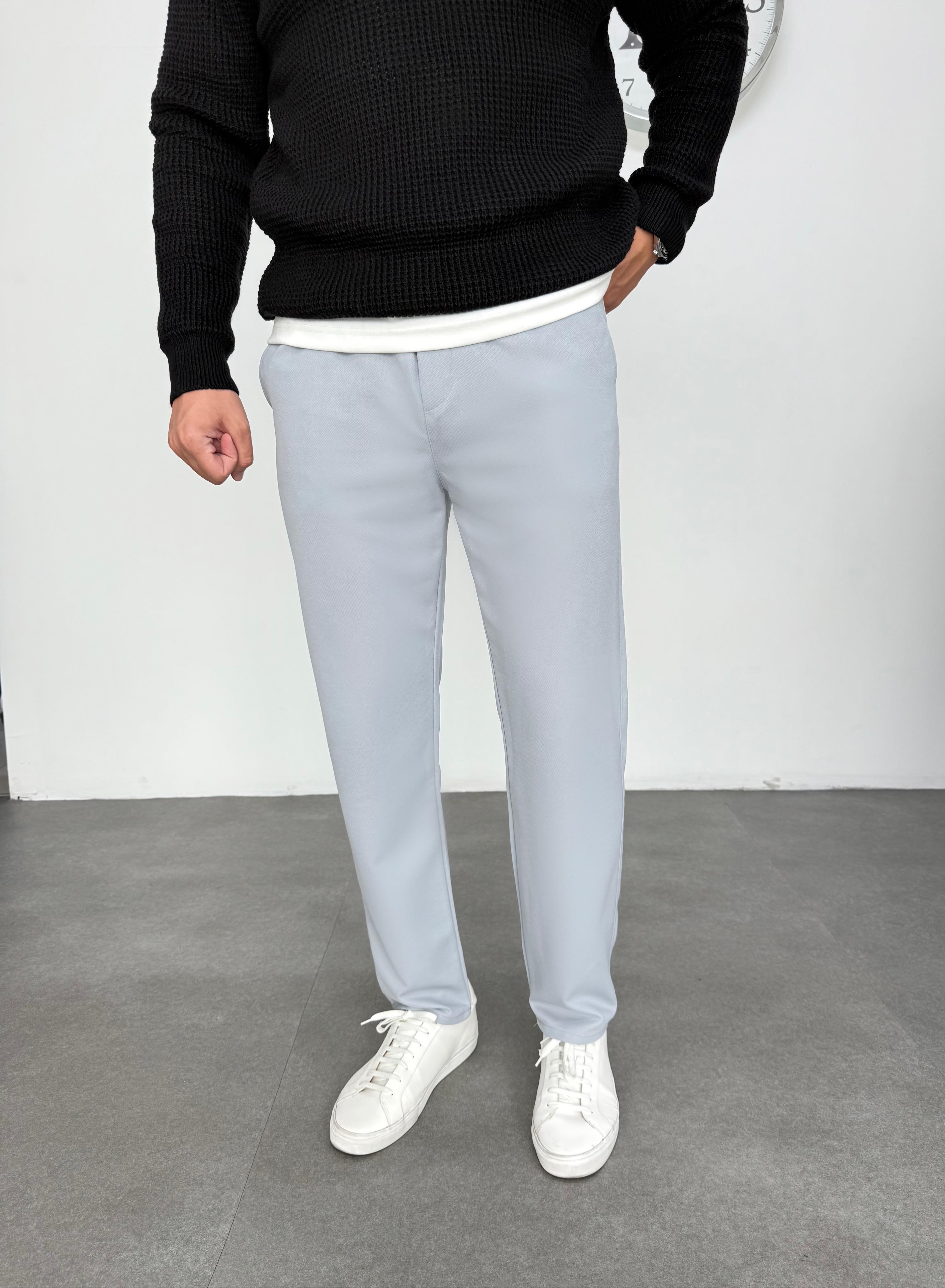 Dasel Beli Lastikli Gri Jogger Pantolon 