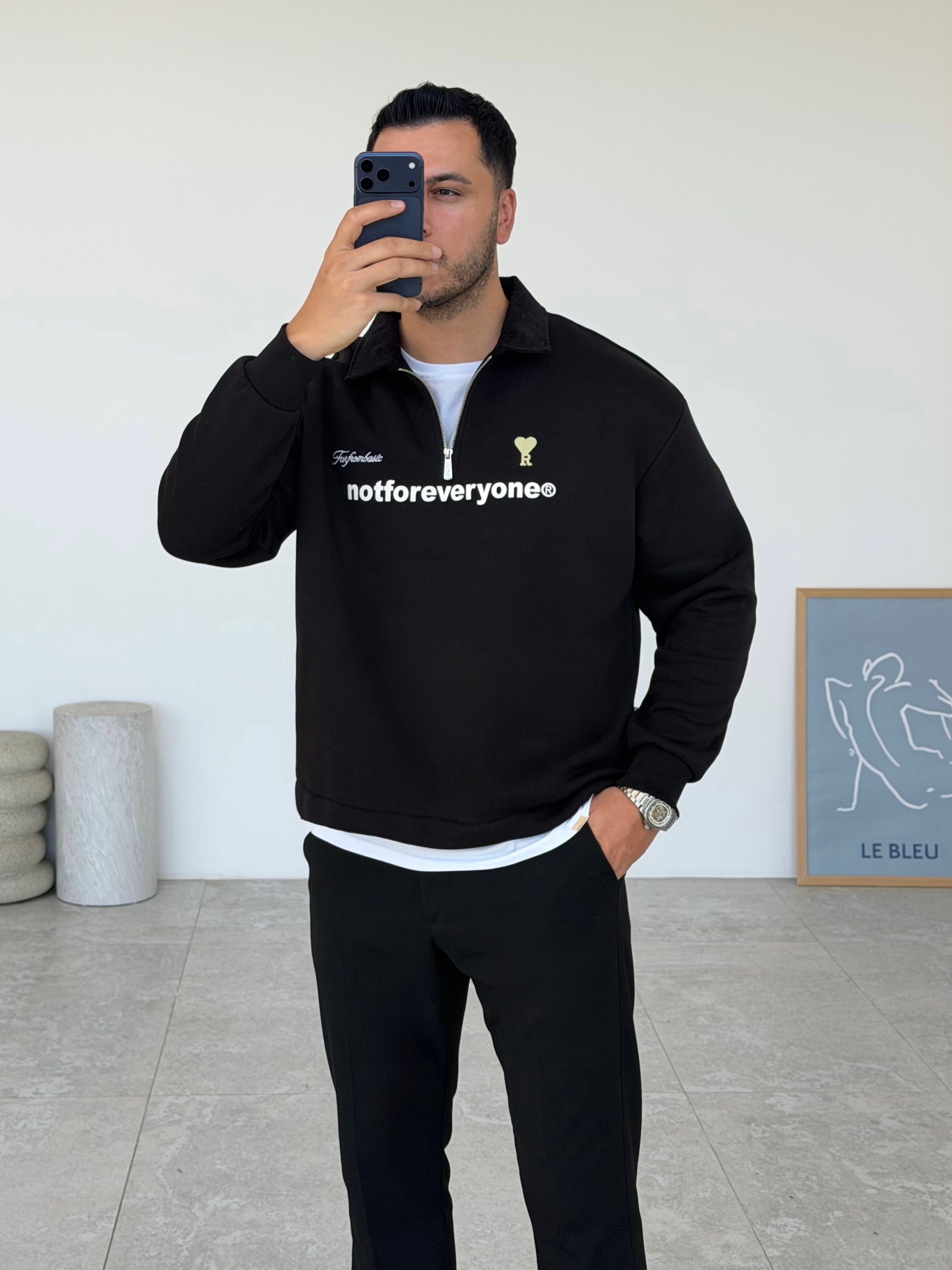 Notfore Siyah Şardonlu Sweatshirt