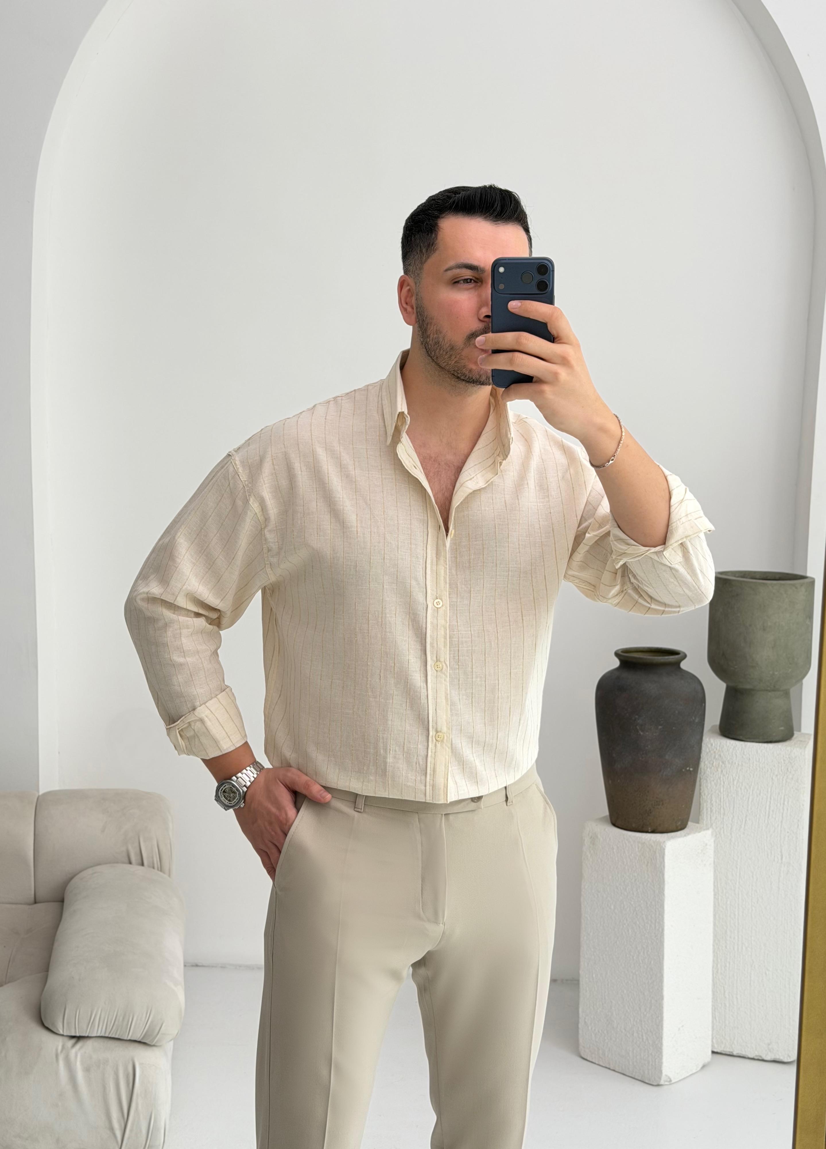 Ps Bej Oversize Gömlek