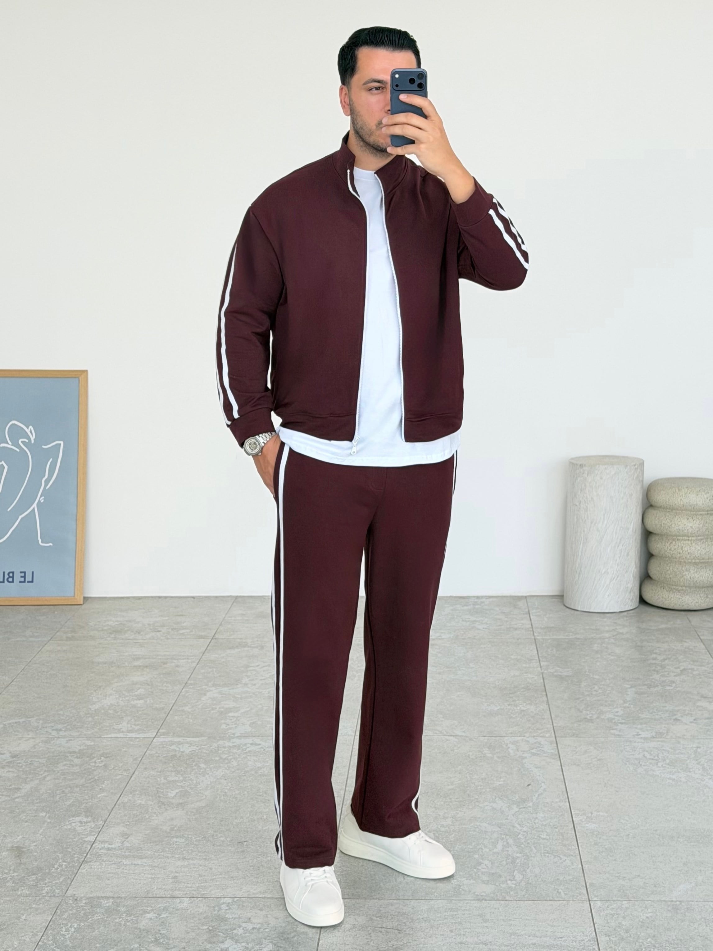 Ps Bordo Eşofman Takım