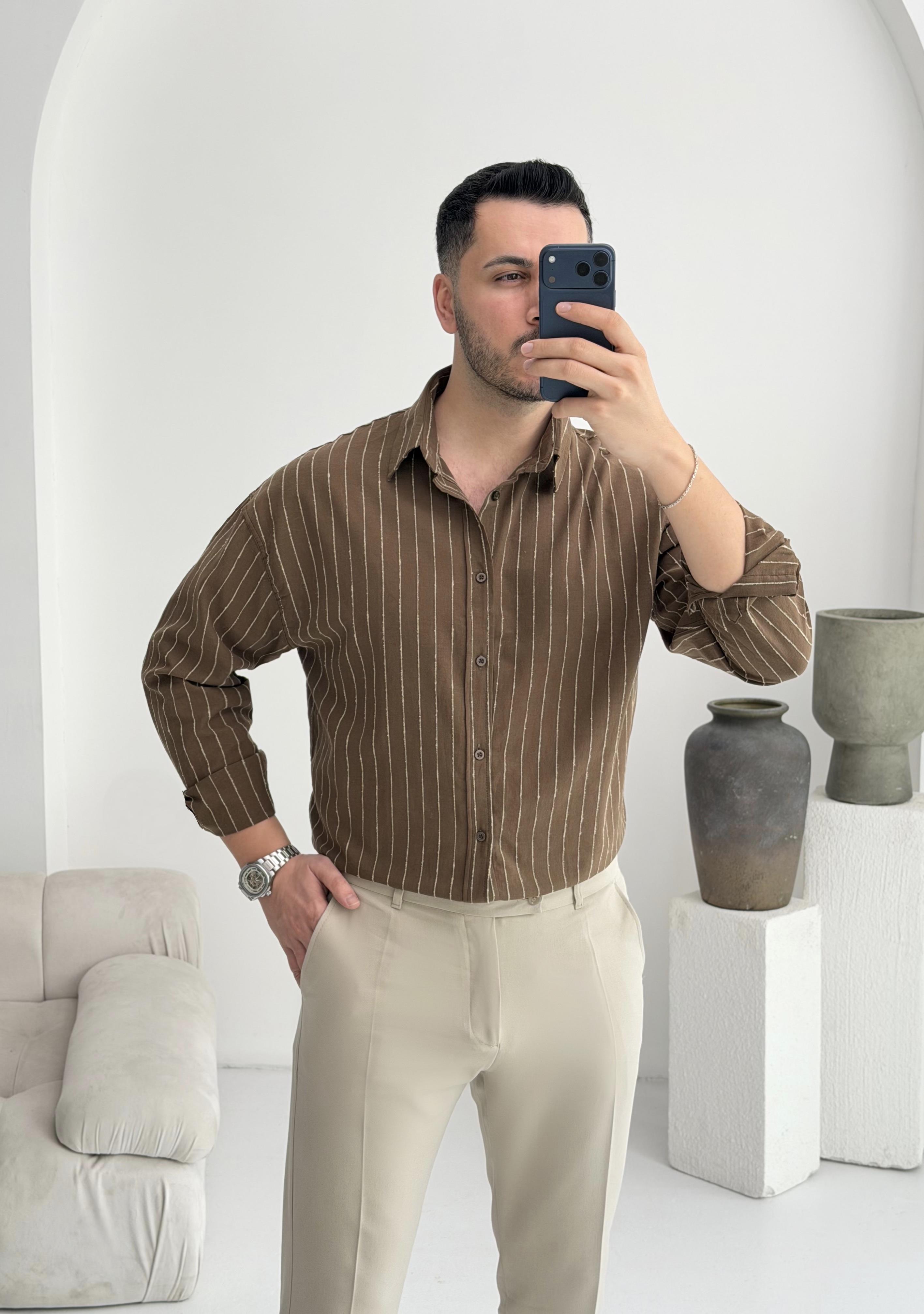 Ps Kahve Oversize Gömlek