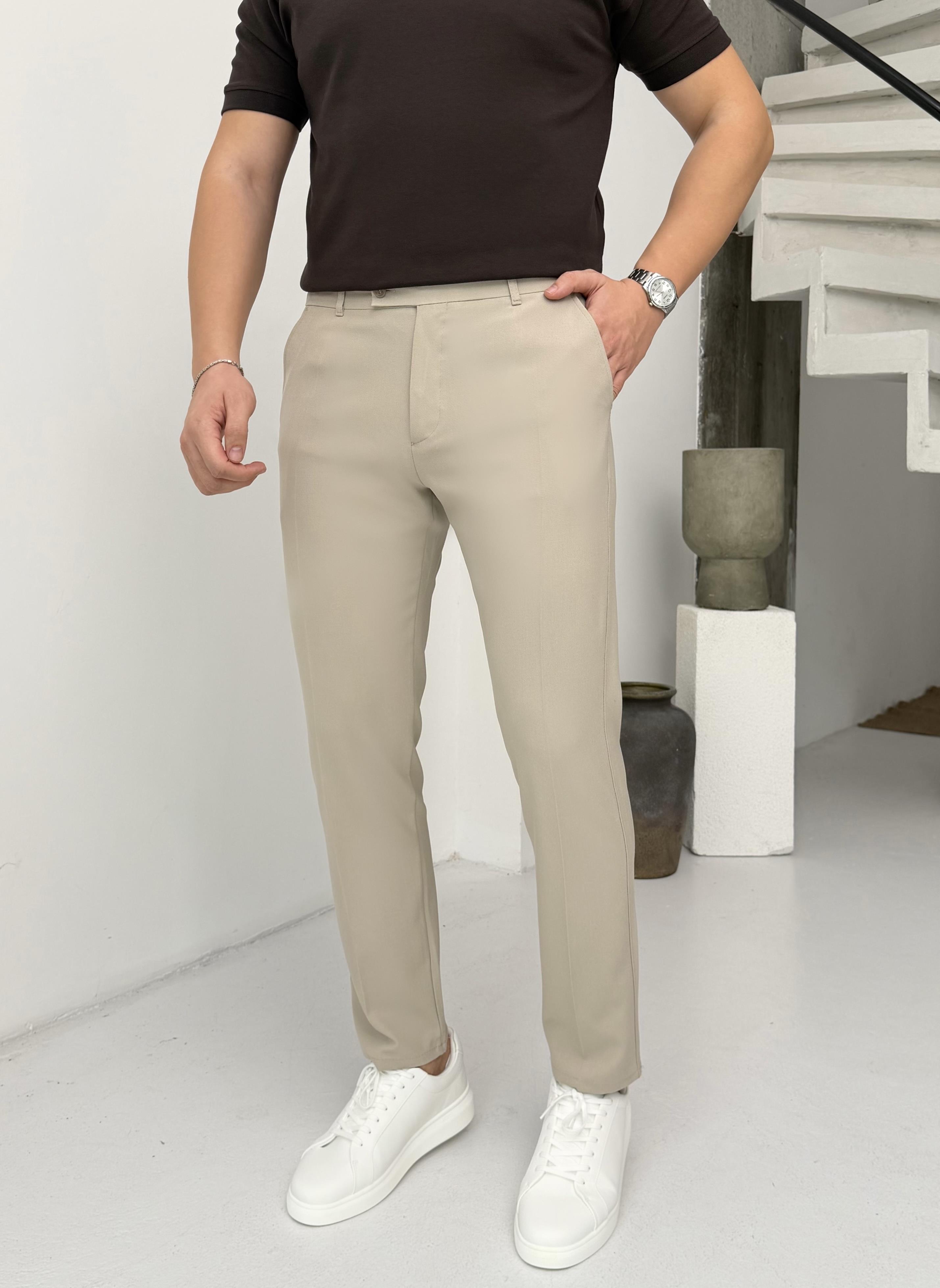 Urban Fit Bej Kumaş Pantolon