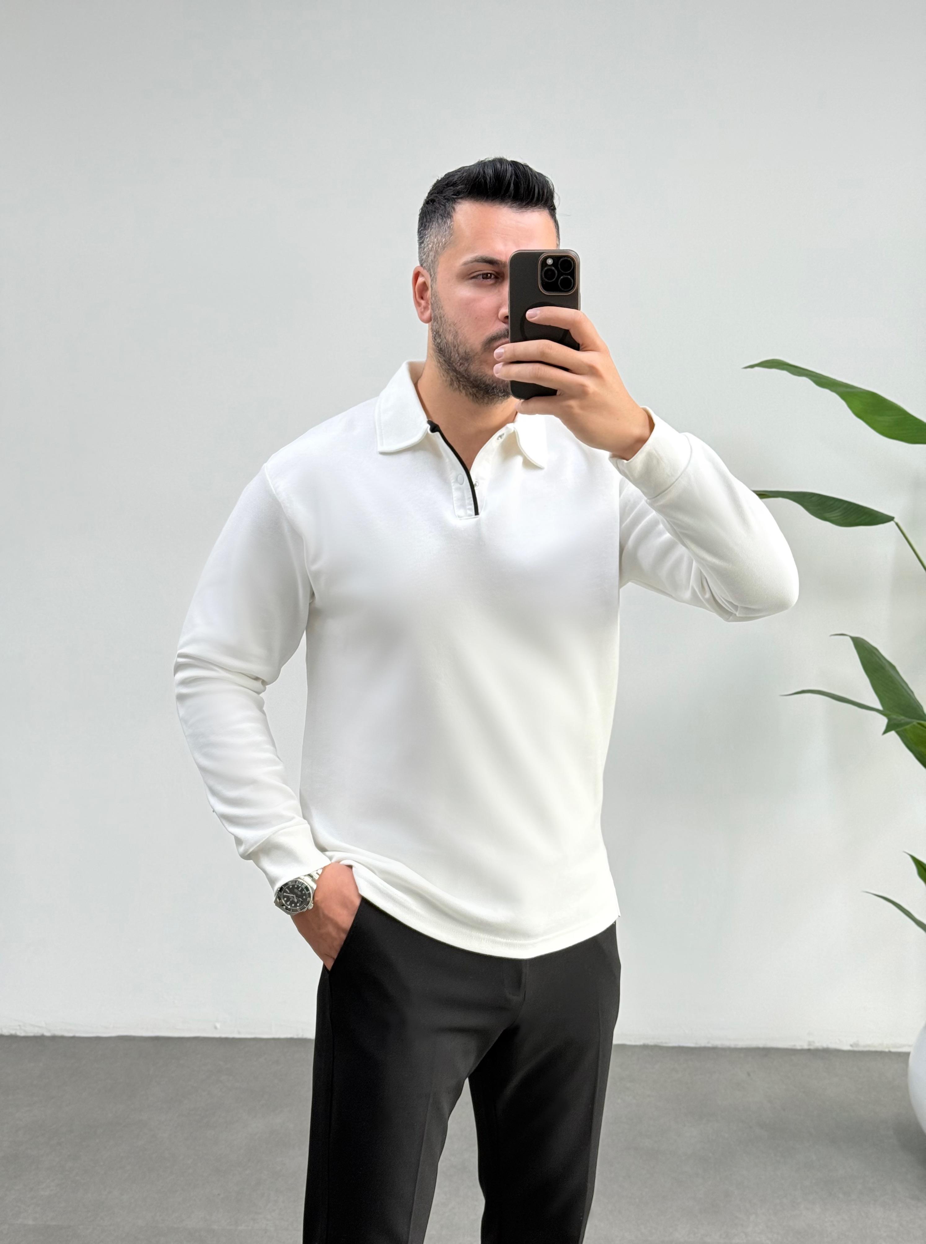 Woil Beyaz Pat Detay Sweatshirt 