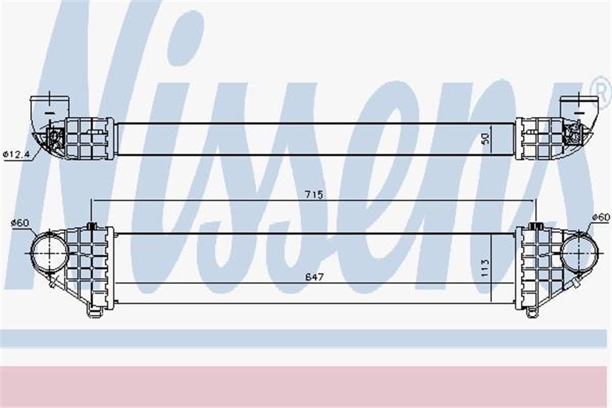 NS40/V50/C30/C70 TURBO RADYATÖRÜ ( İNTERCOOLER ) NS40/V50/C30/C70 5 CYL BENZİN5 SİLİNDİR BENZİNLİ