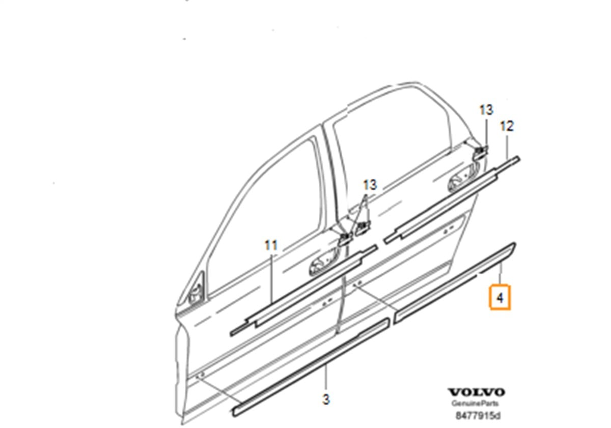 KAPI BANDI SAĞ ARKA S80 1999-2006