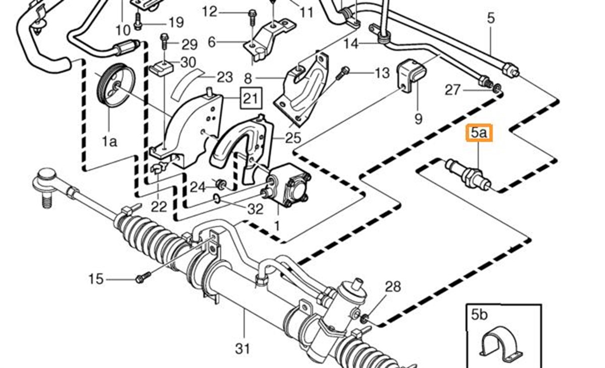 S40/V40 DİREKSİYON BASINÇ HORTUMU UÇ VALFİ