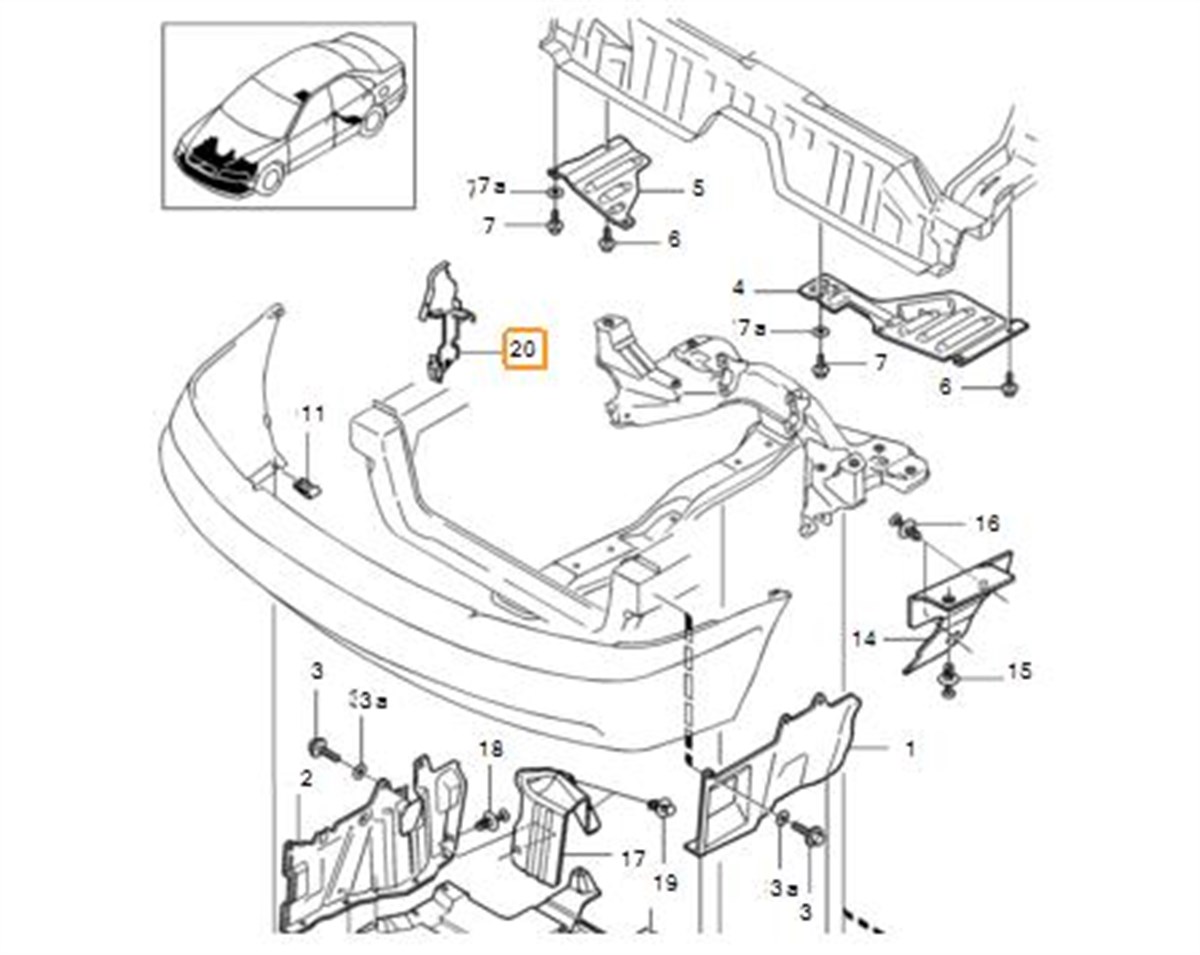 S40/V40 RADYATÖR YAN BRAKETİ SOL