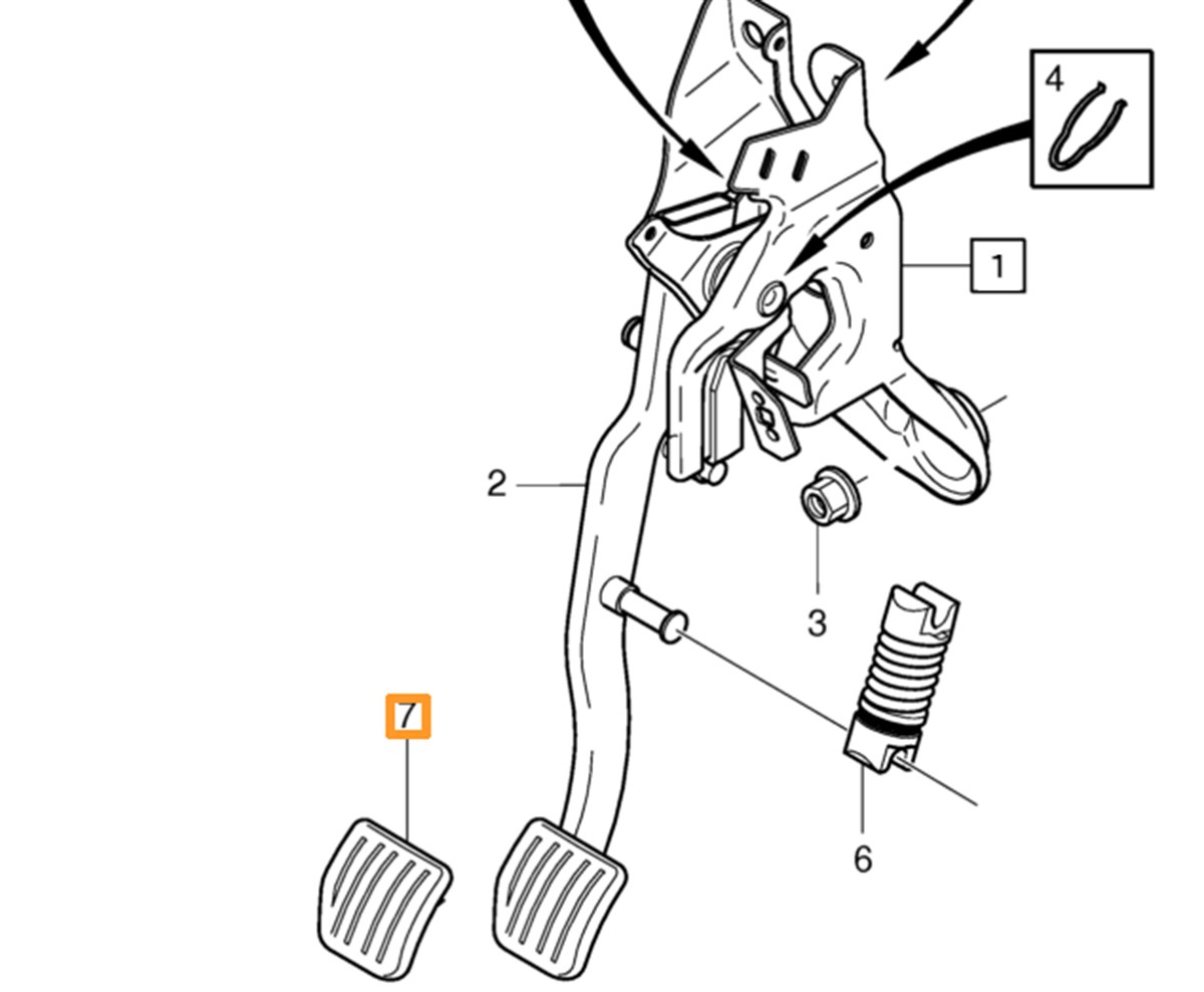 S60/V60/XC60 DEBRİYAJ PEDALI LASTİĞİ