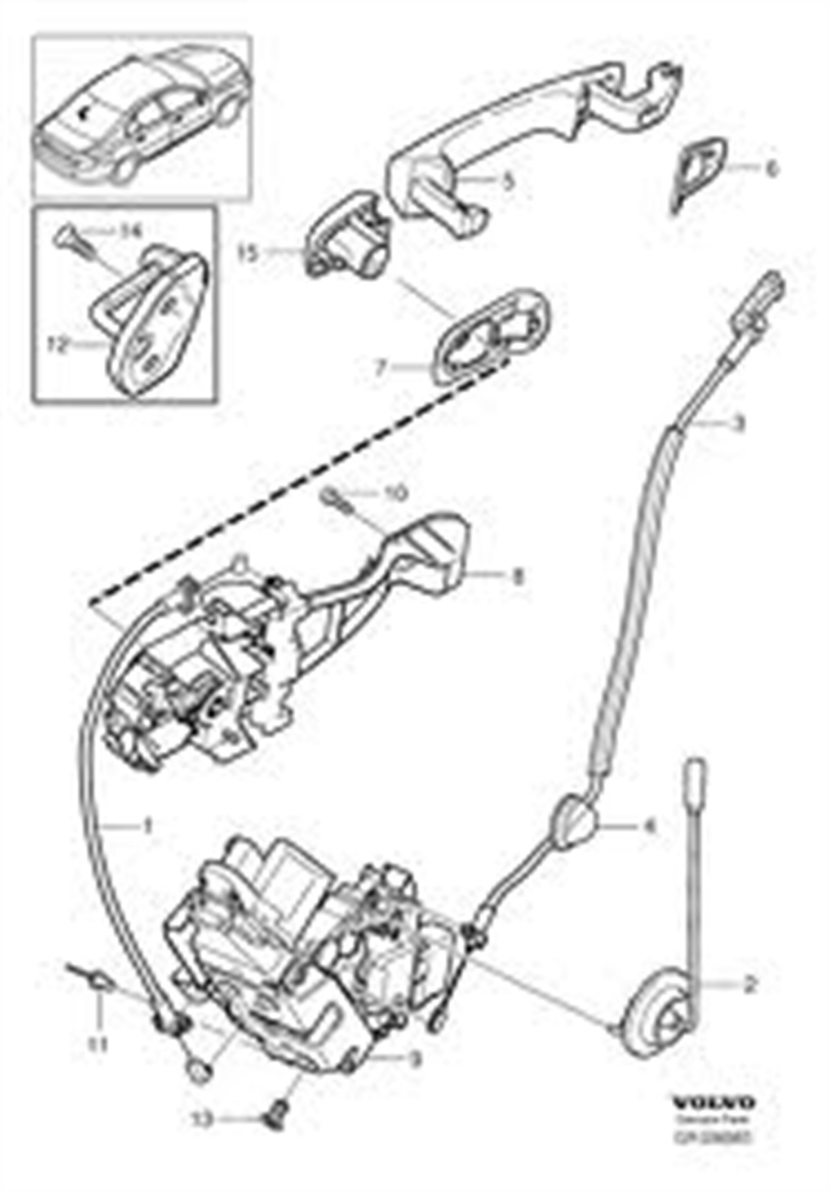 S80 KAPI KİLİT MEKANİZMASI SOL