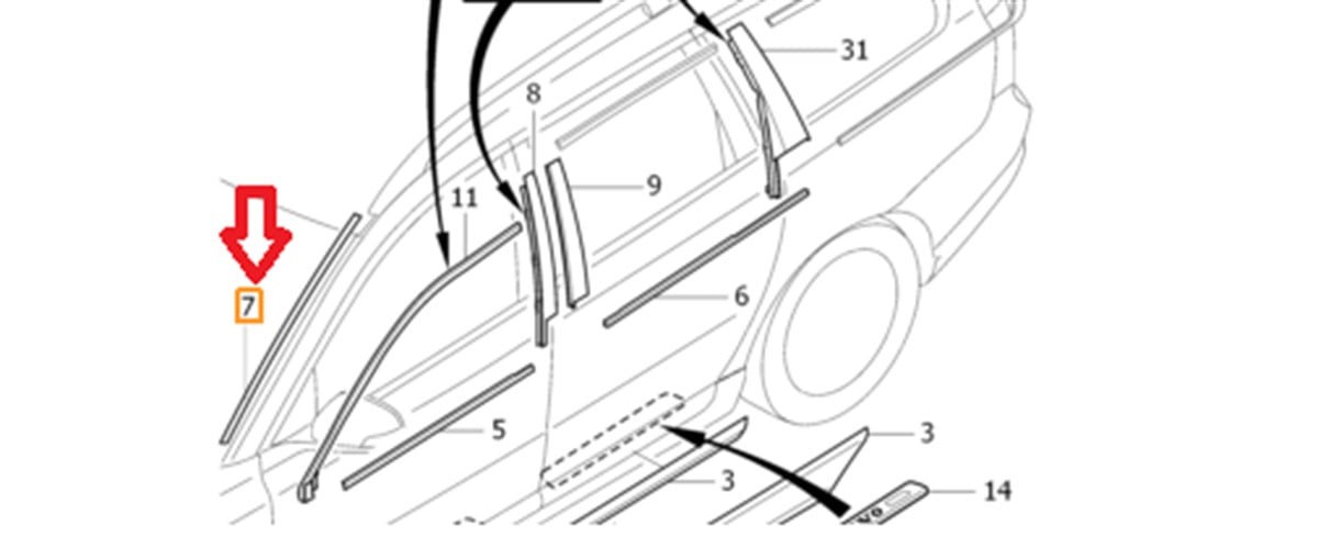 S80/V70 ÖN CAM ÇITASI SAĞ 2008-2015