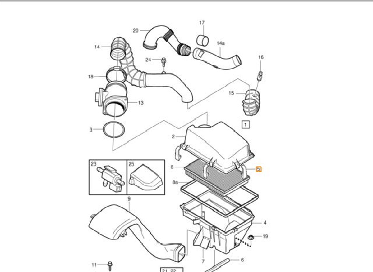 XC90 D5 HAVA FİLTRE KUTUSU KLİPSİ