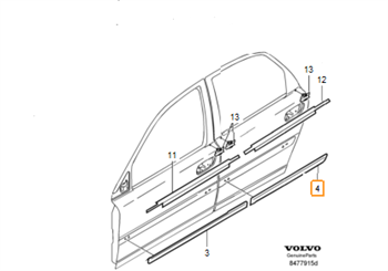 KAPI BANDI SAĞ ARKA S80 1999-2006