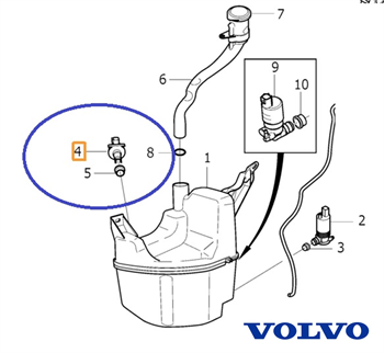 ÖN CAM SU DEPOSU SEVİYE SENSÖRÜ S60/V60 2011-