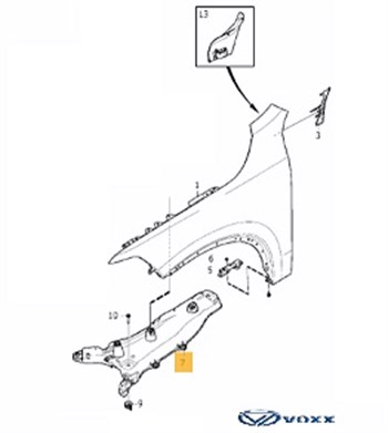 ÖN ÇAMURLUK BRAKETİ SAĞ XC90 2016-
