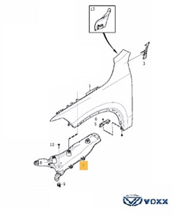 ÖN ÇAMURLUK BRAKETİ SOL XC90 2016-