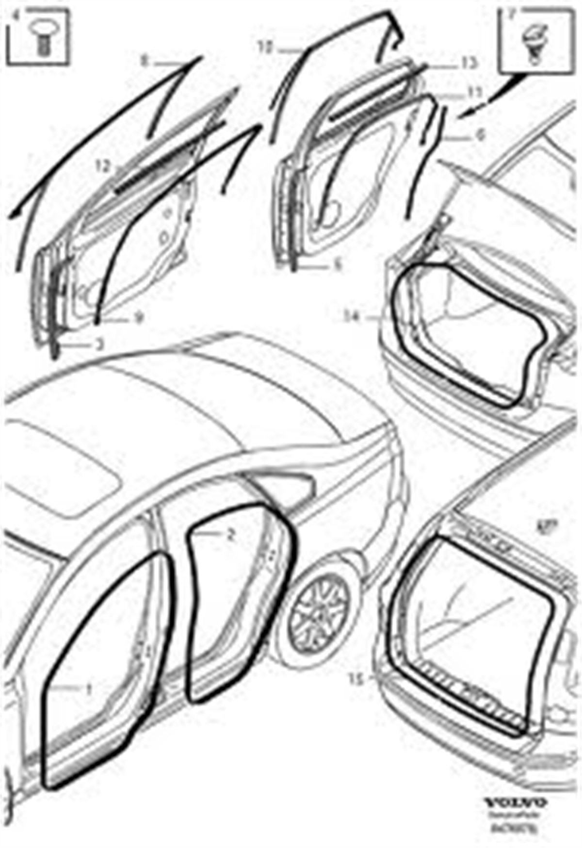  S40 / V40 ÖN SAĞ KAPI LASTİĞİ ( ÖN İÇDEKİ ) 