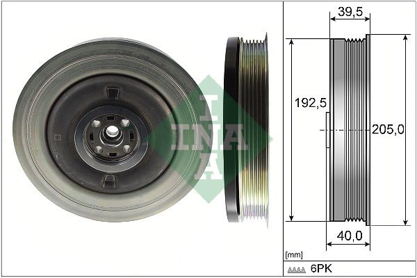 İNA VOLVO S90 V90 XC60 XC90 KRANK KASNAĞI D4 D5 31401195